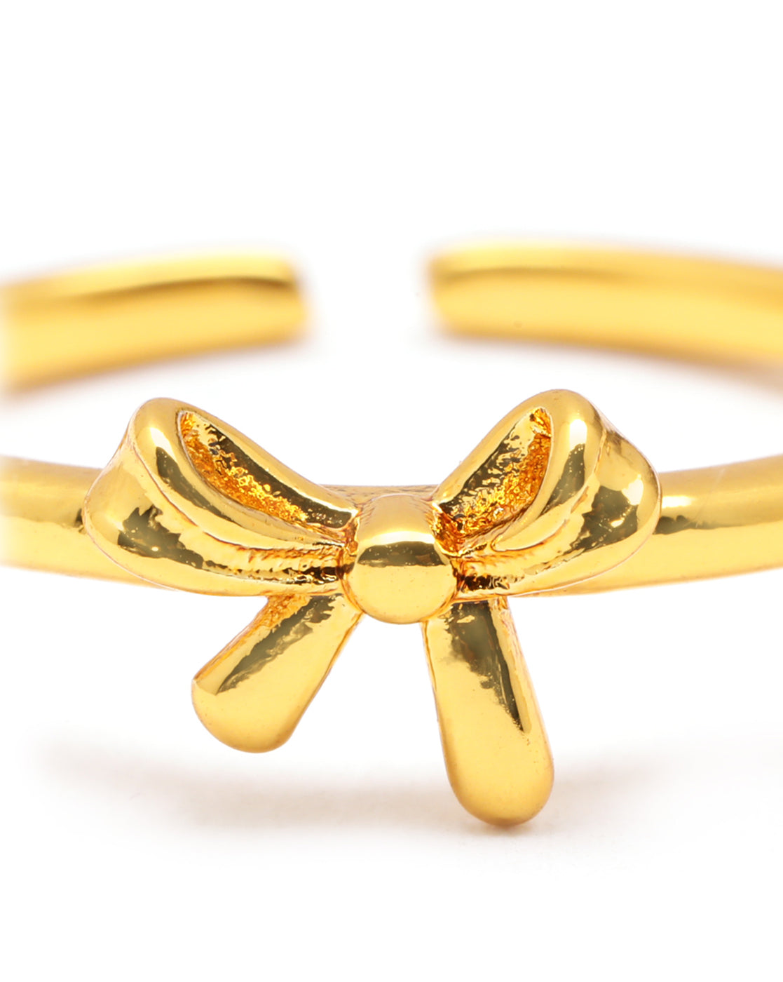 Gold Plated Bow Adjustable Ring