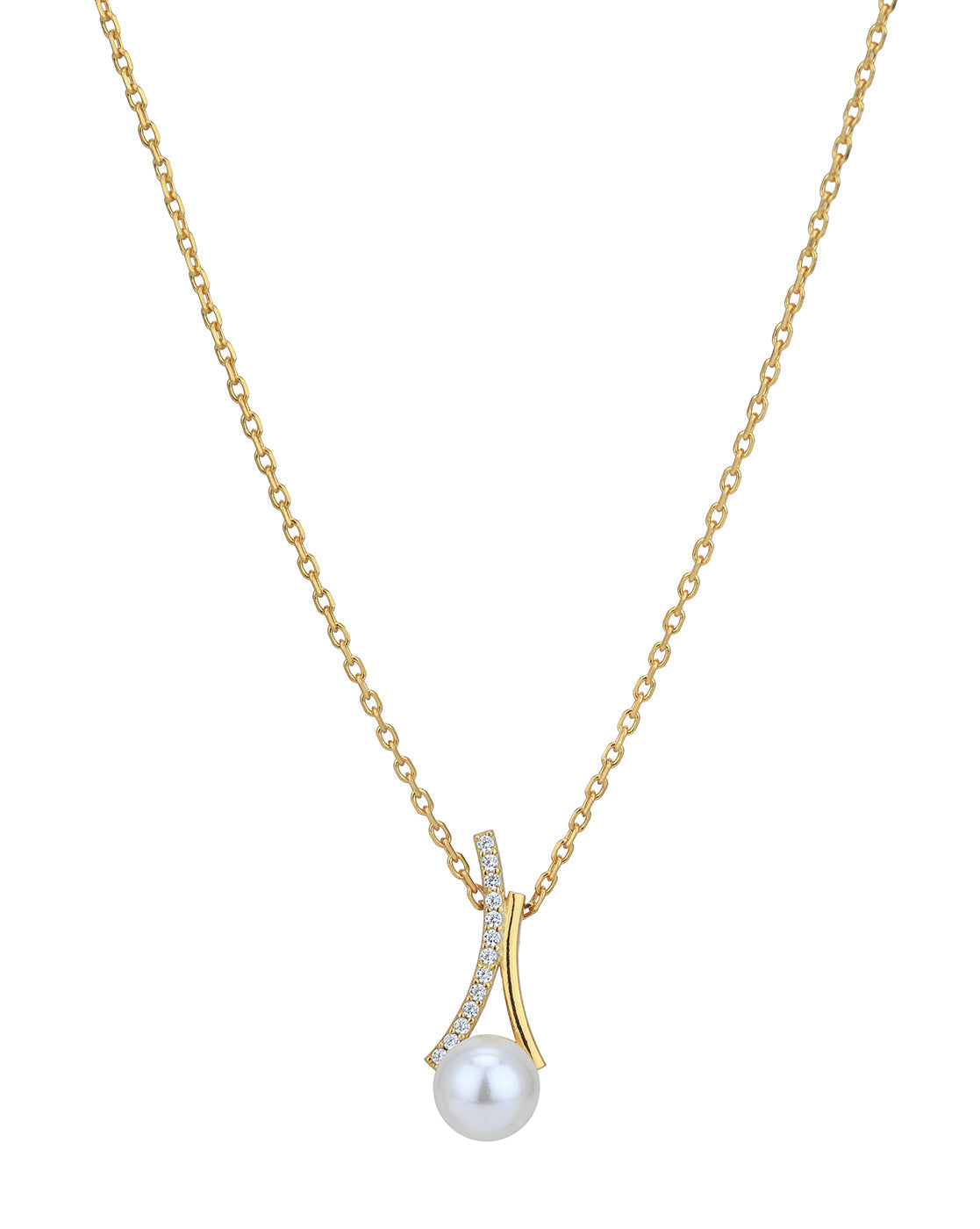 18kt Gold Plated with Pearl Fancy Necklace with Earring Set for women