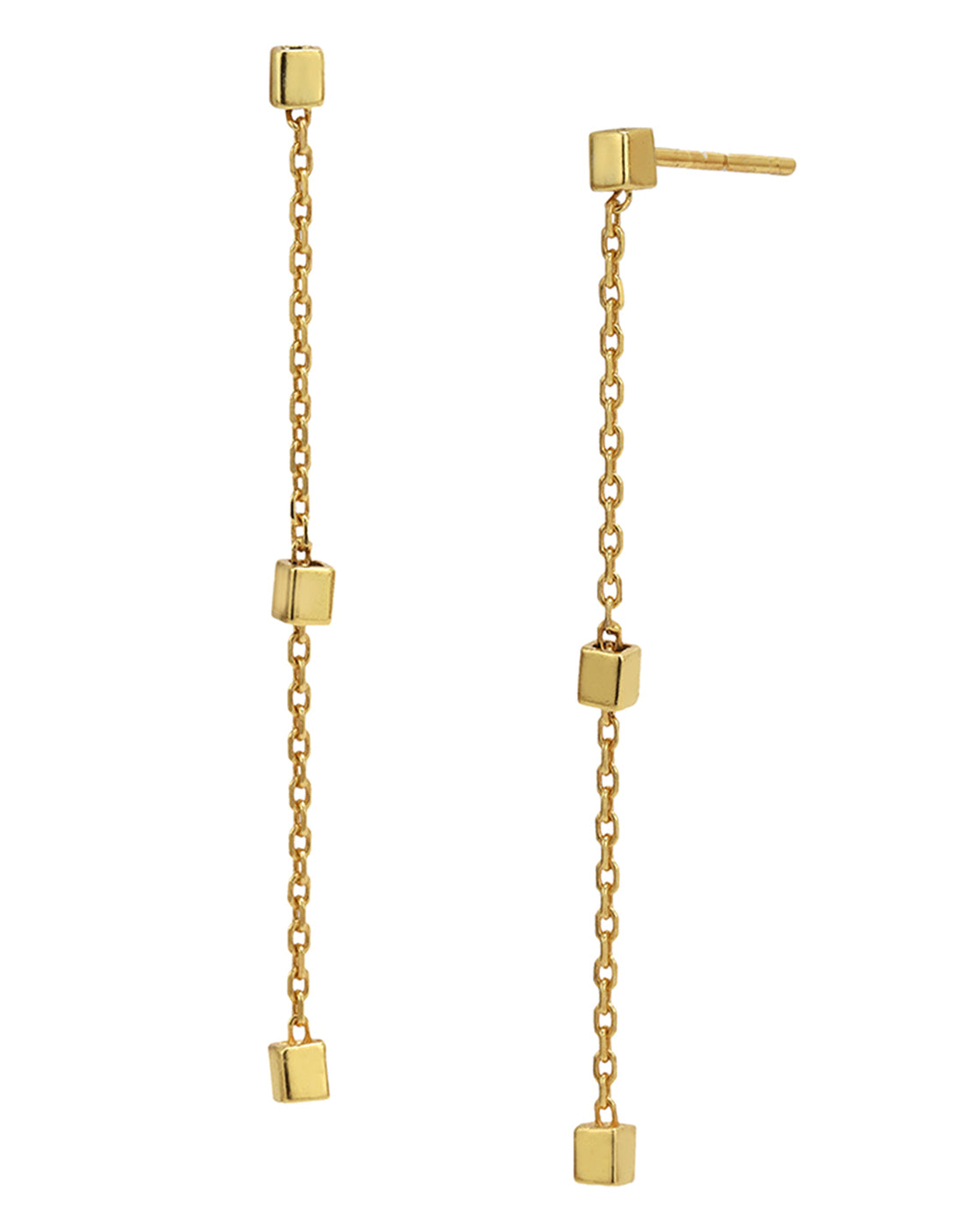 18kt Gold Plated Lariat Necklace and Earring Gift Set