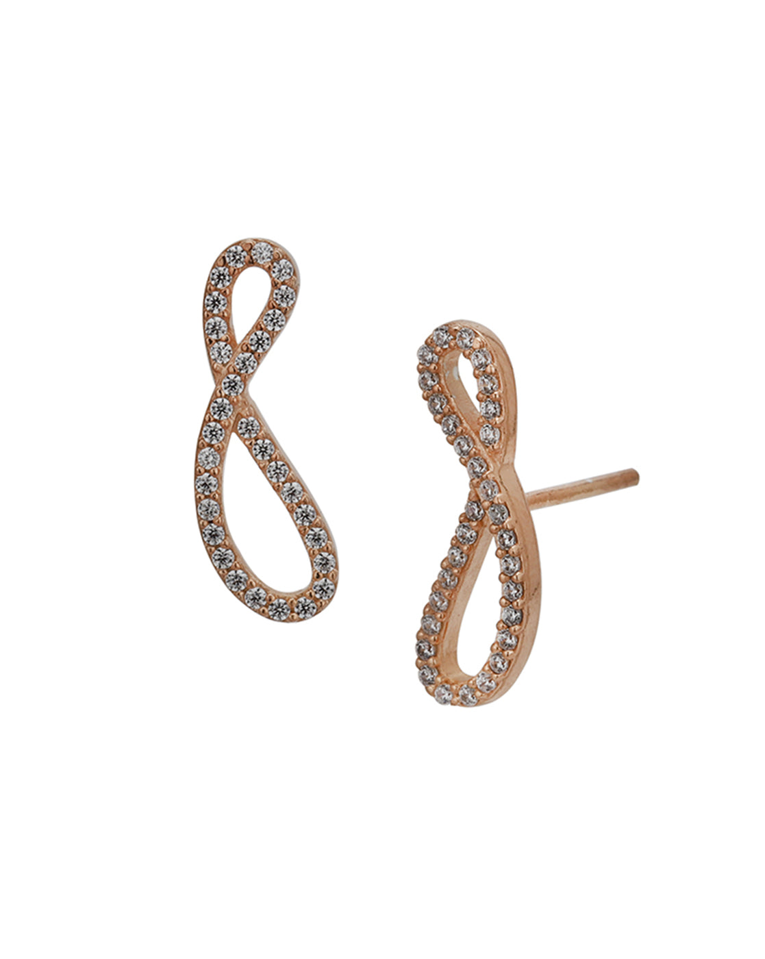18kt Rose Gold Plated Infinity Necklace and Earring Gift Set