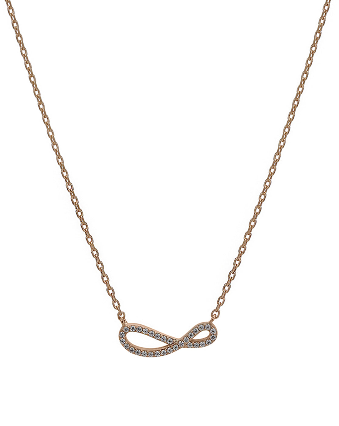 18kt Rose Gold Plated Infinity Necklace and Earring Gift Set