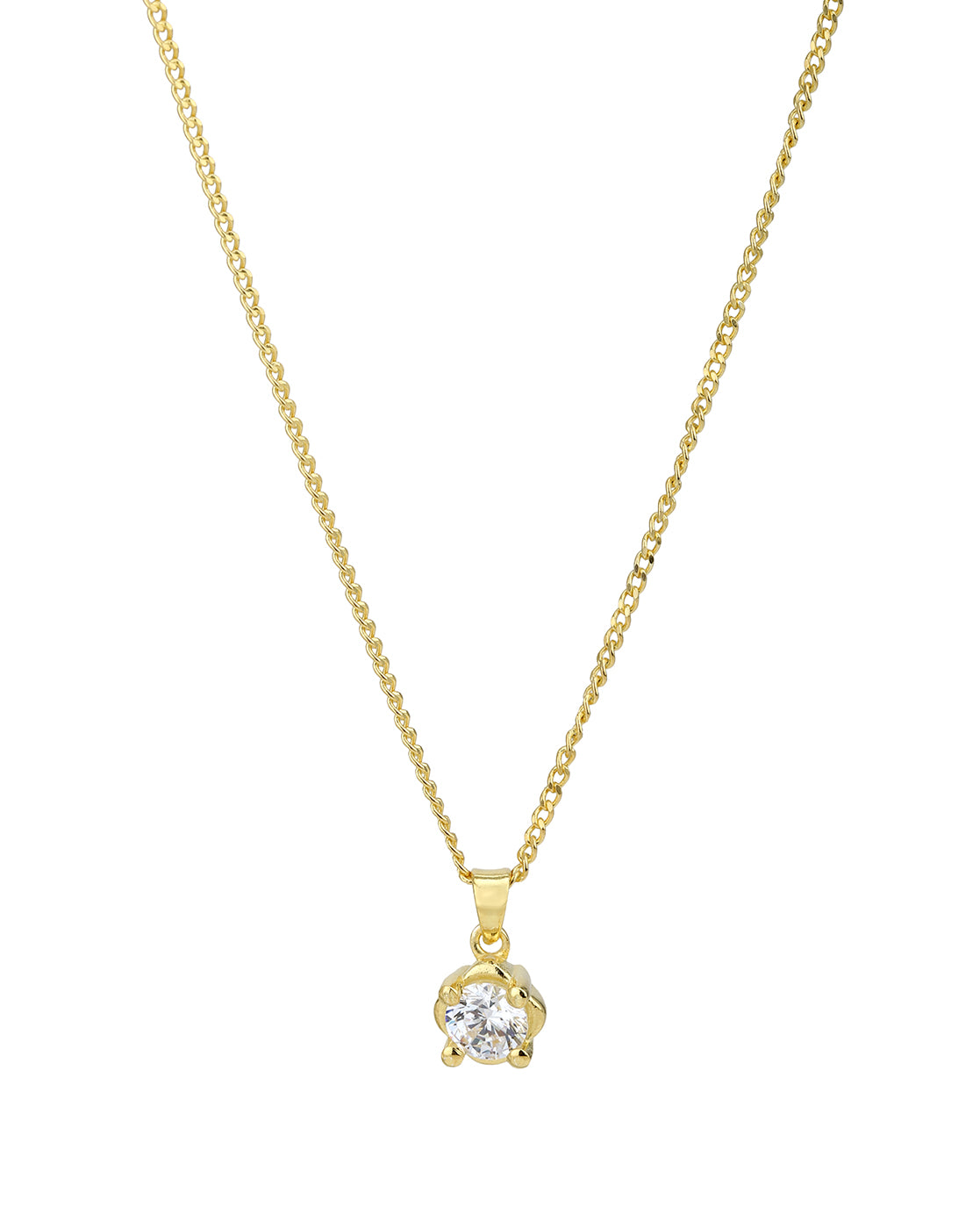 18kt Gold Plated CZ Dangling Solitaire Fancy Jewellery Set