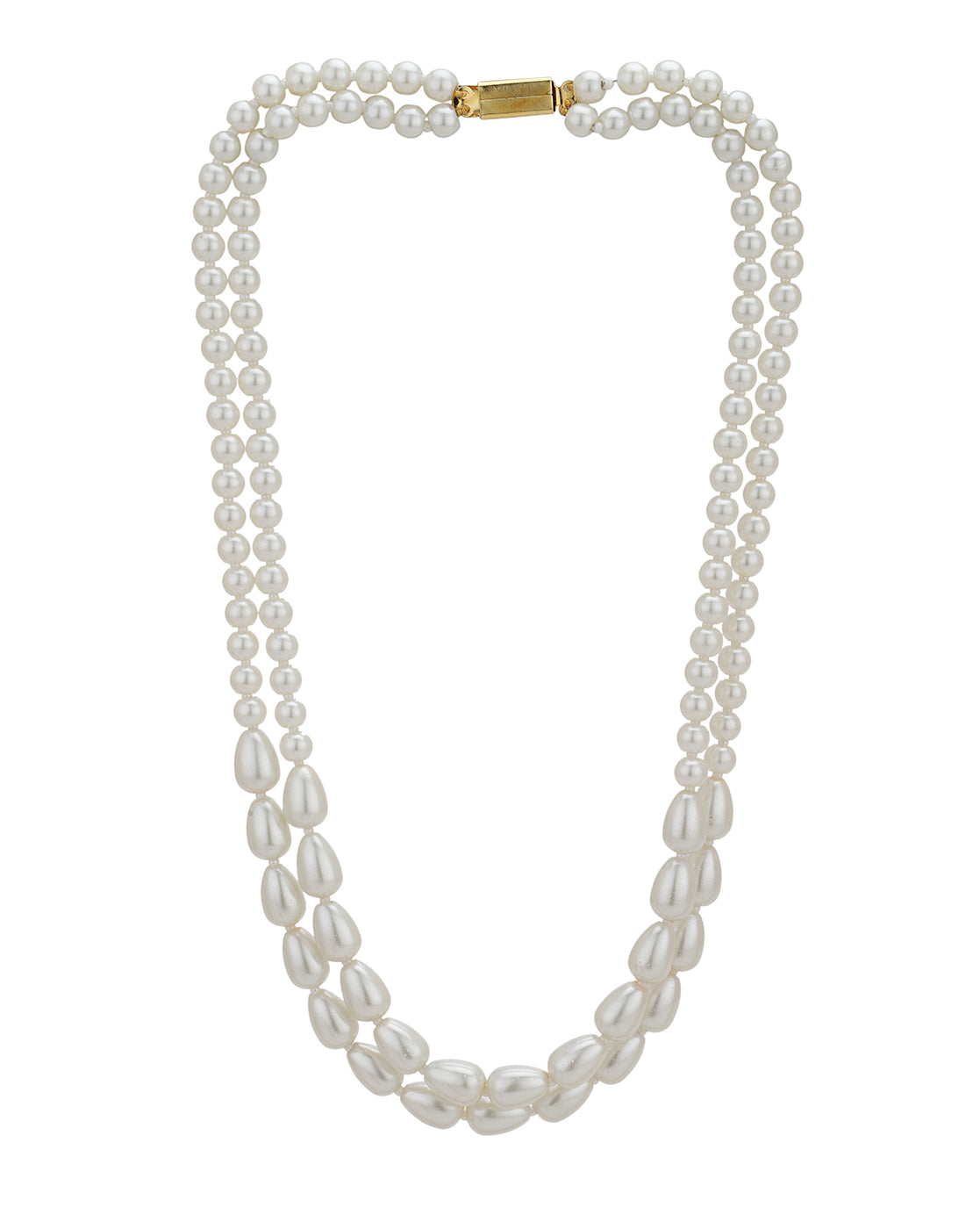 Gold Plated Double Layer Pearl Beaded Jewellery Set