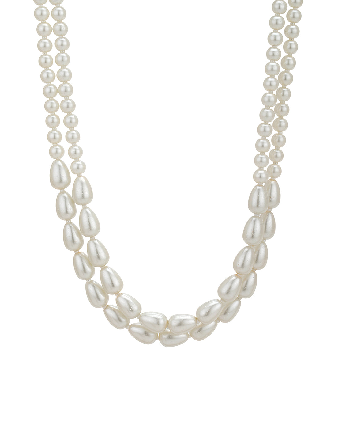 Gold Plated Double Layer Pearl Beaded Jewellery Set