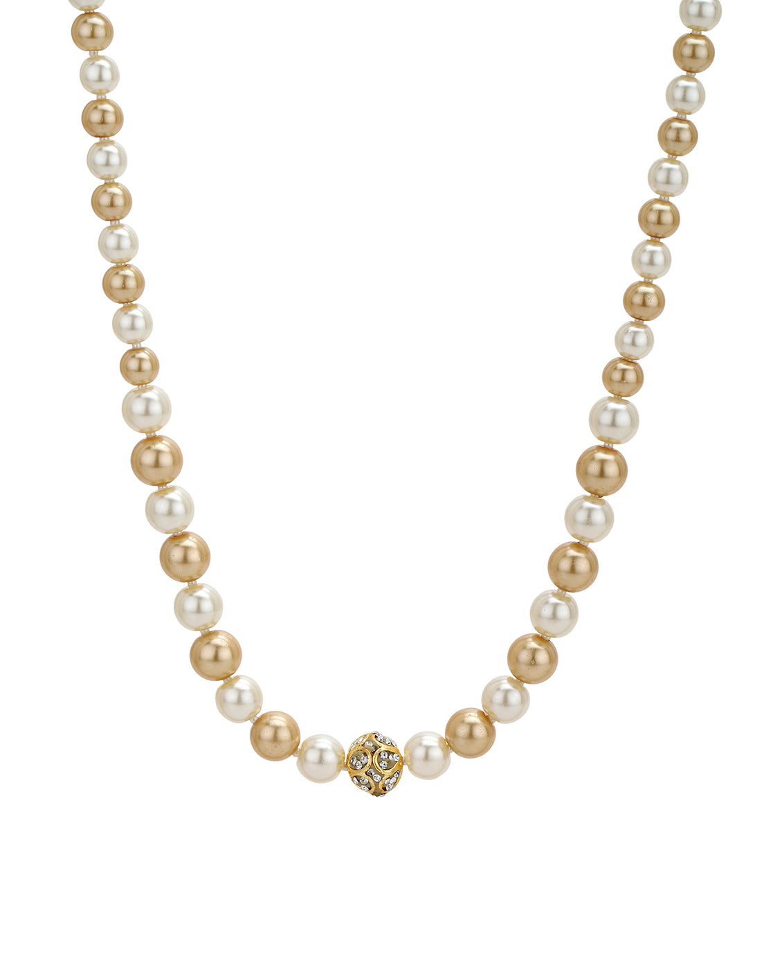 Gold Plated Multi Colour Pearl Beaded and CZ Jewellery Set