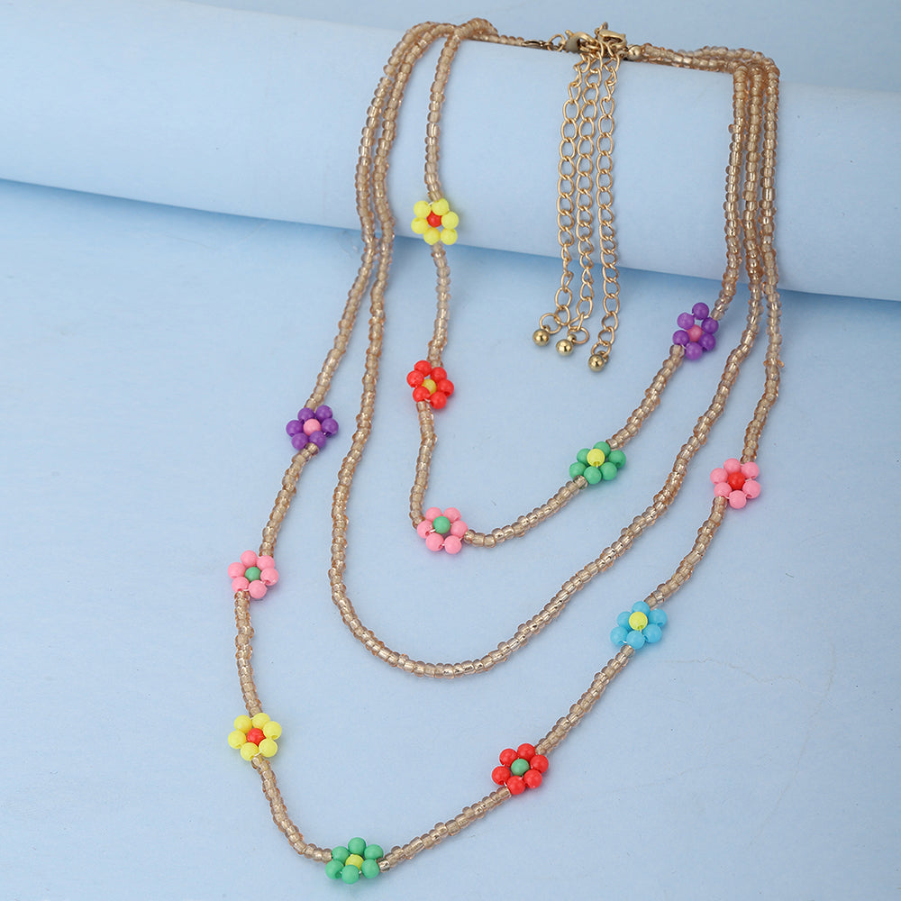 Carlton London Set Of 3 Rose Gold Plated Handcrafted Necklace Fjn3869