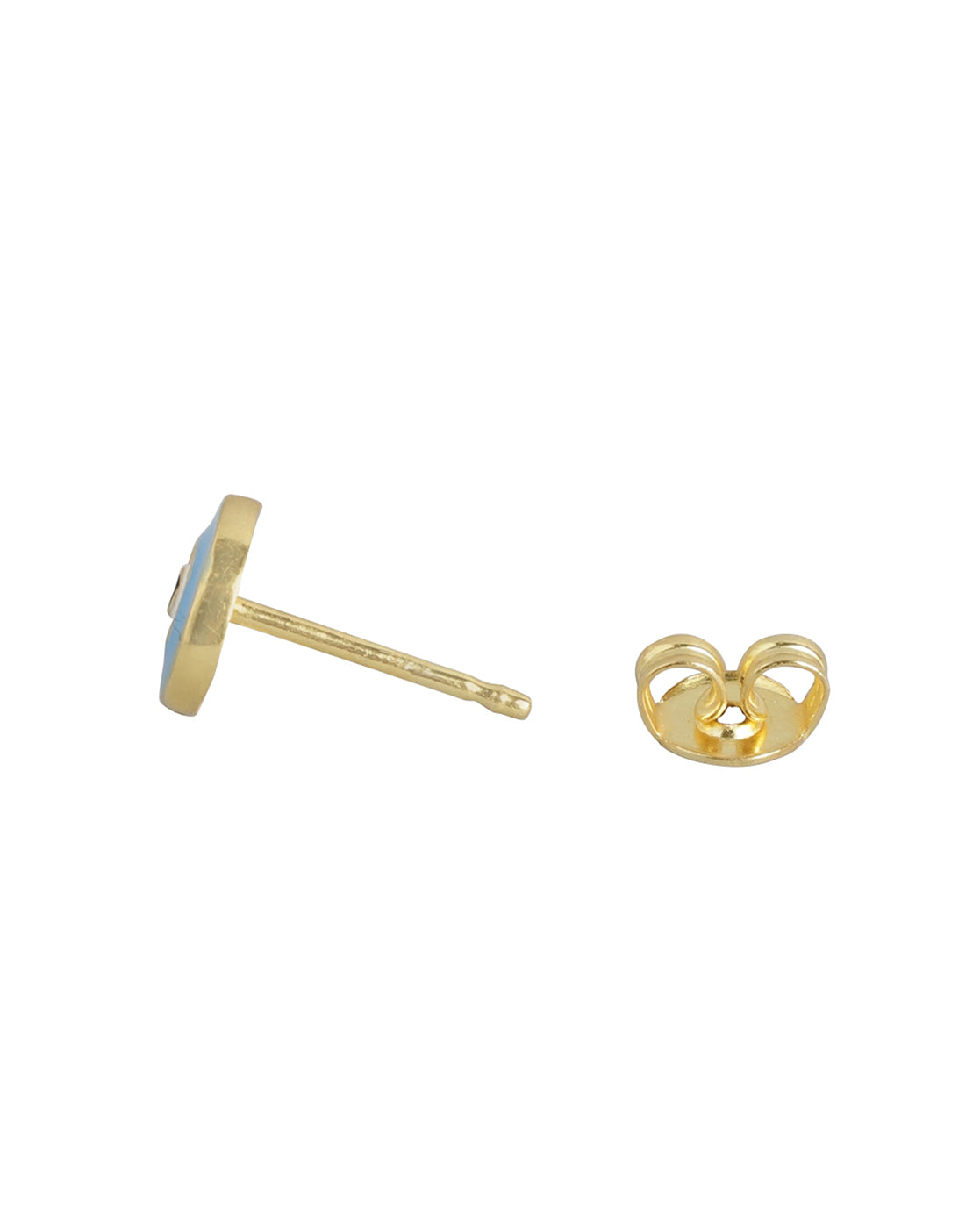 Set Of 2 18Kt Gold Plated With Enamel & Cz Stud Earring For Girls