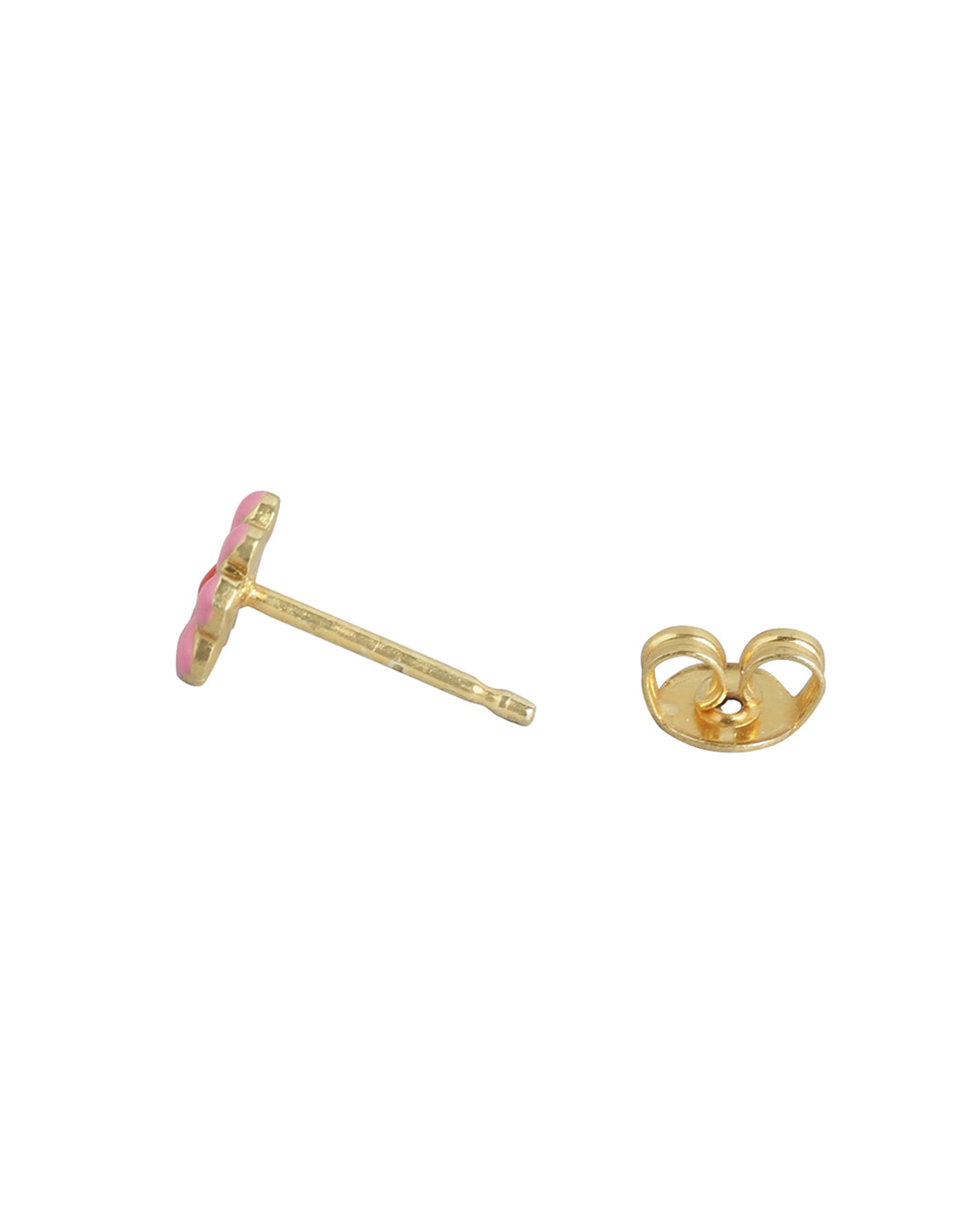 Set Of 2 18Kt Gold Plated With Enamel Stud Earring For Girls