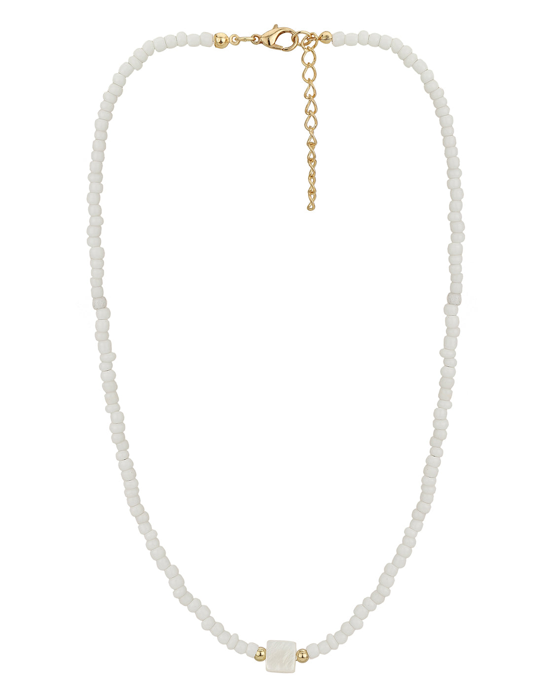 Set Of 2 Gold Plated With Glass Bead Neckalce For Girl