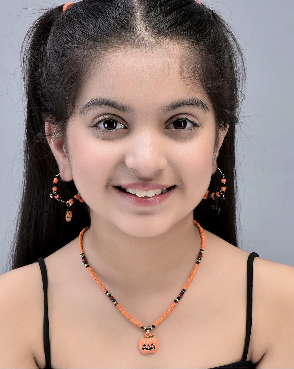 Gold Plated With Dangling Halloween Jewellery Set For Girl