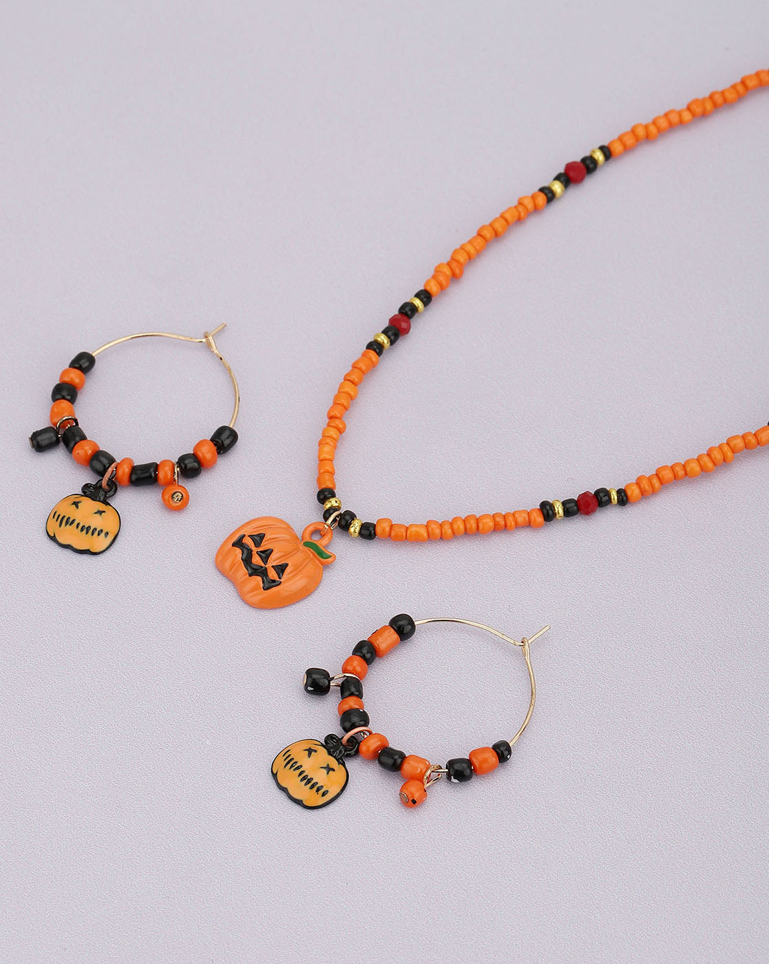 Gold Plated With Dangling Halloween Jewellery Set For Girl
