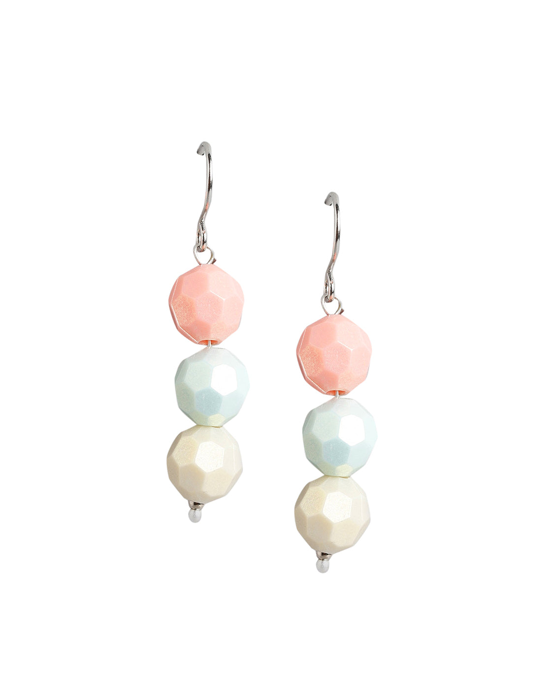 Silver Plated with Multicolor Faceted beads Fancy Jewellery Set for girl