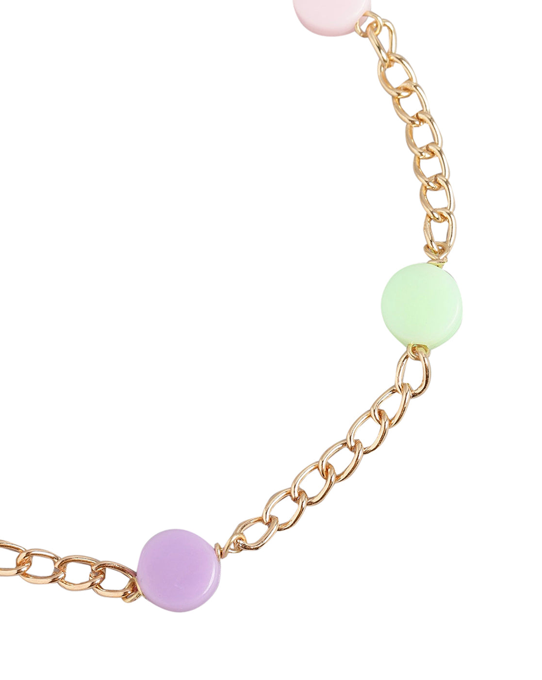 Gold Plated with Multicolor Fancy Bead Jewellery Set for girl