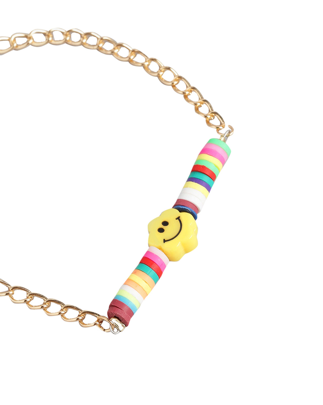 Gold Plated with Smiley Bead Fancy Jewellery Set for girl