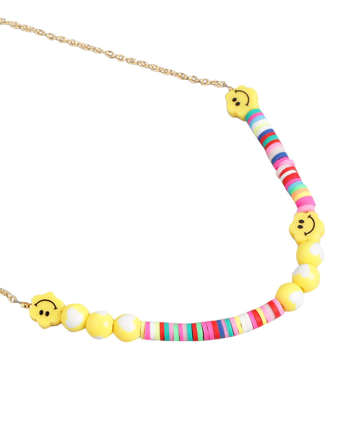 Gold Plated with Smiley Bead Fancy Jewellery Set for girl
