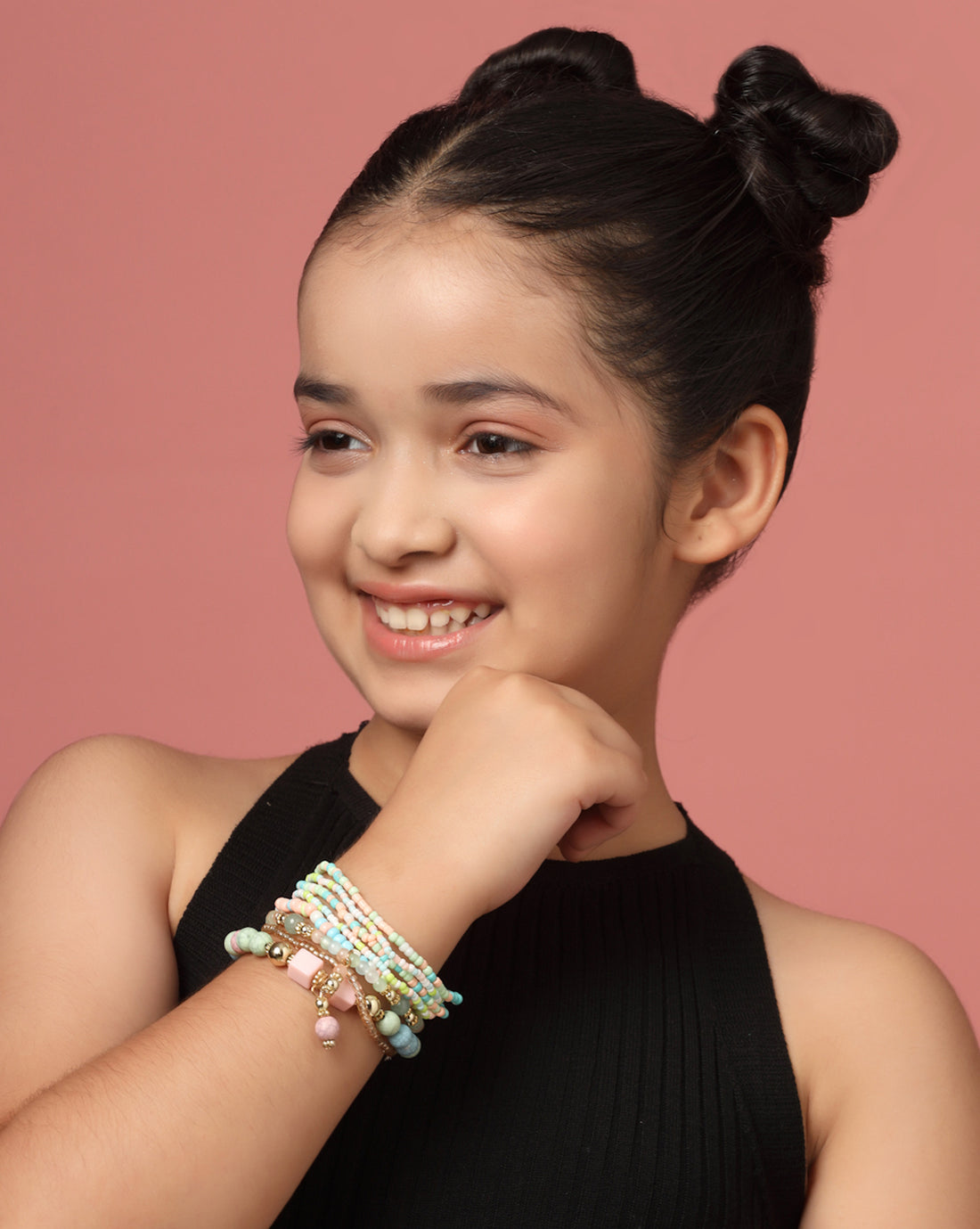 GenZ Multi Colour Fancy Bead Charm Bracelet Set of 8