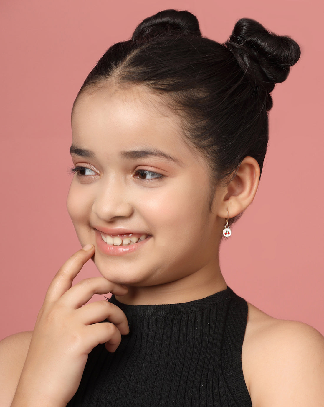 Rose Gold Plated Multipack Earring Garden Themed Set of 6 for Girls