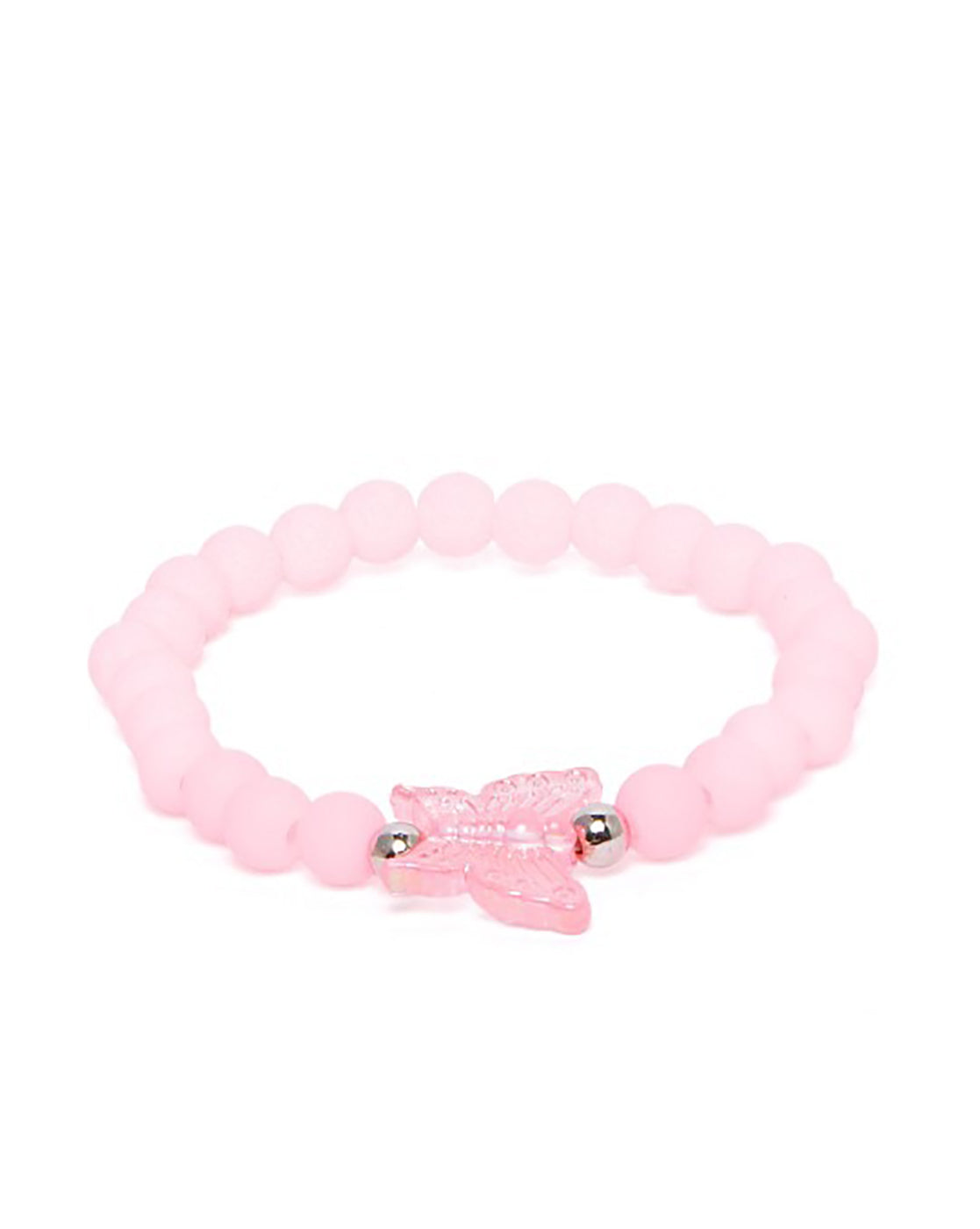 Pink Color Beaded Garden themed Kids Jewellery Set for Girl
