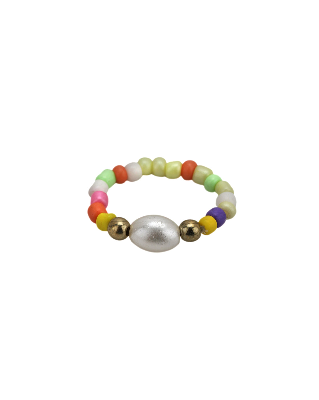 Gold Plated Colorful Beads Pearl and Dangling Bow Enamel Jewellery Set for Girl