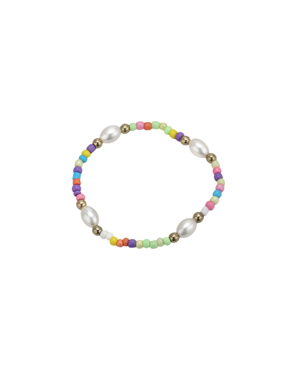 Gold Plated Colorful Beads Pearl and Dangling Bow Enamel Jewellery Set for Girl