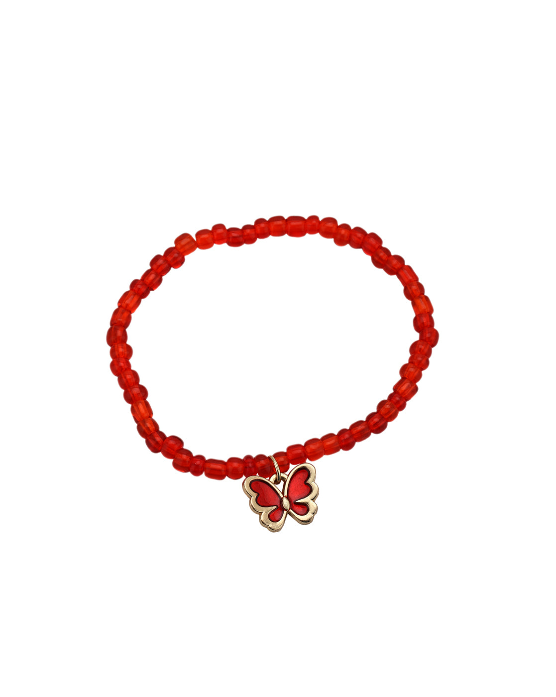 Rose Gold Plated Pearl Red Shell Butterfly Jewellery Set for Girl
