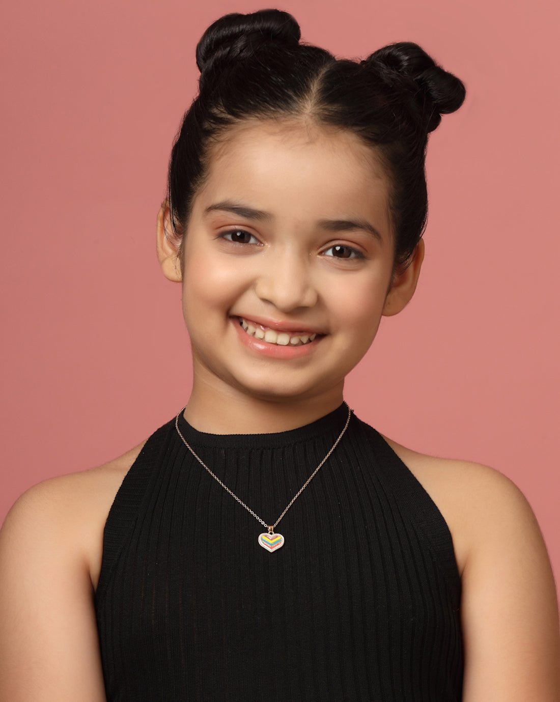 GenZ Set of 5 Inter changeable Multi Figure Enamel Pendant Necklace