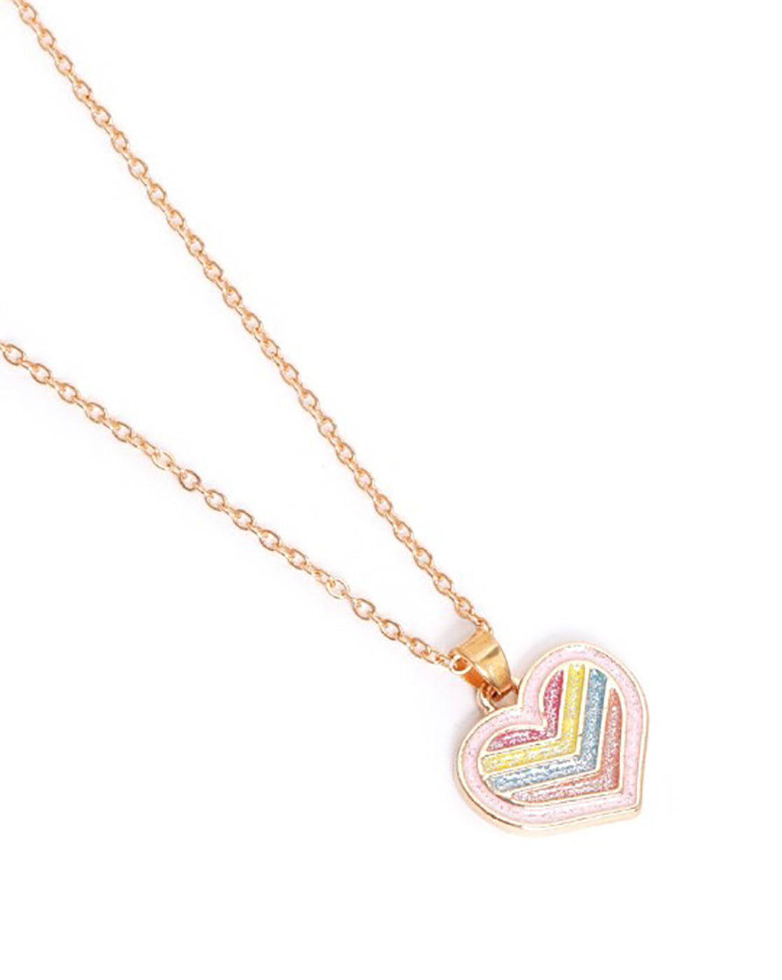 GenZ Set of 5 Inter changeable Multi Figure Enamel Pendant Necklace