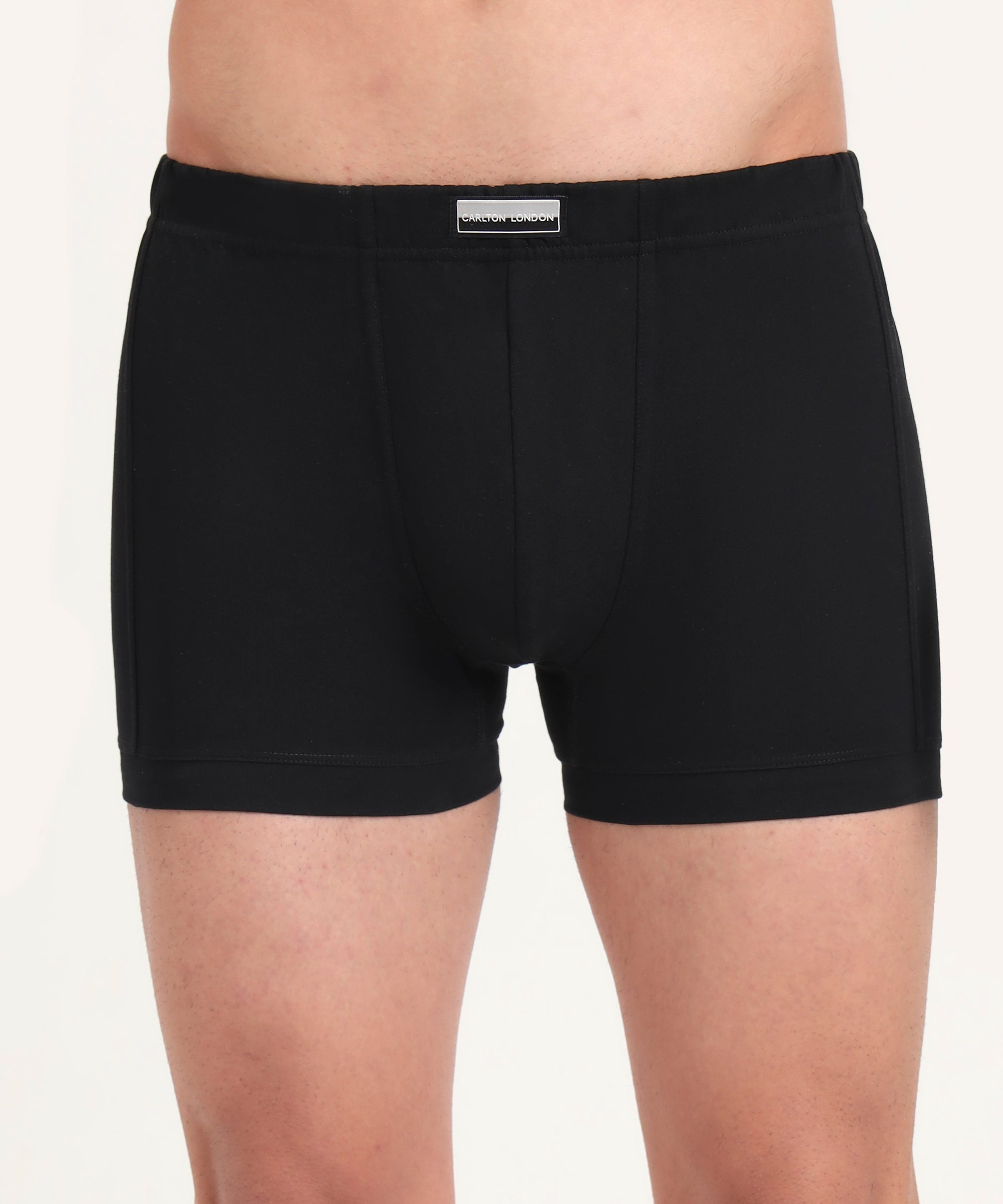 Trunk Black Pack of 5 Cotton Spandex Fabric with Classic Fit Style 001