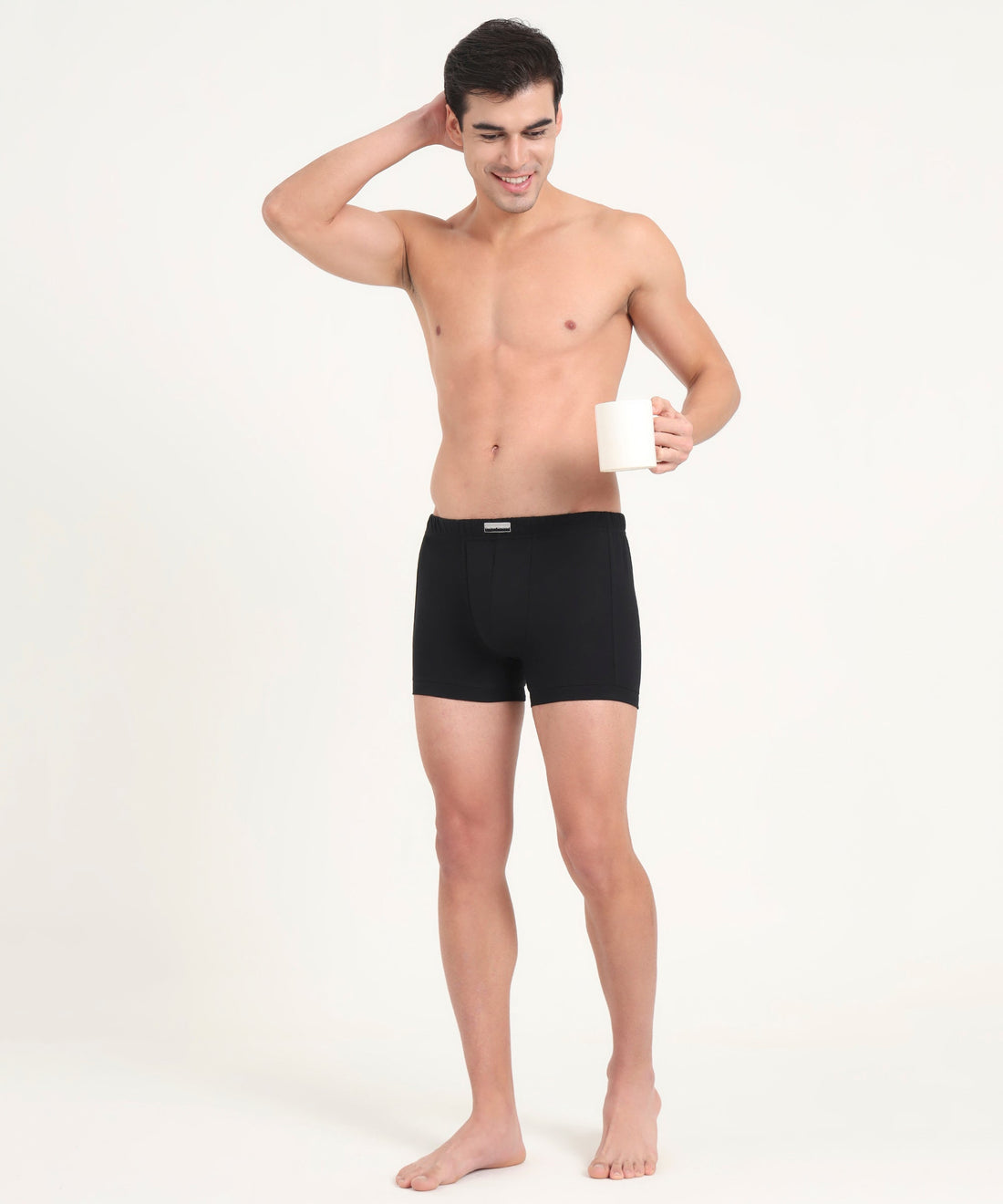 Trunk Black Pack of 3 Cotton Spandex Fabric with Classic Fit Style 001