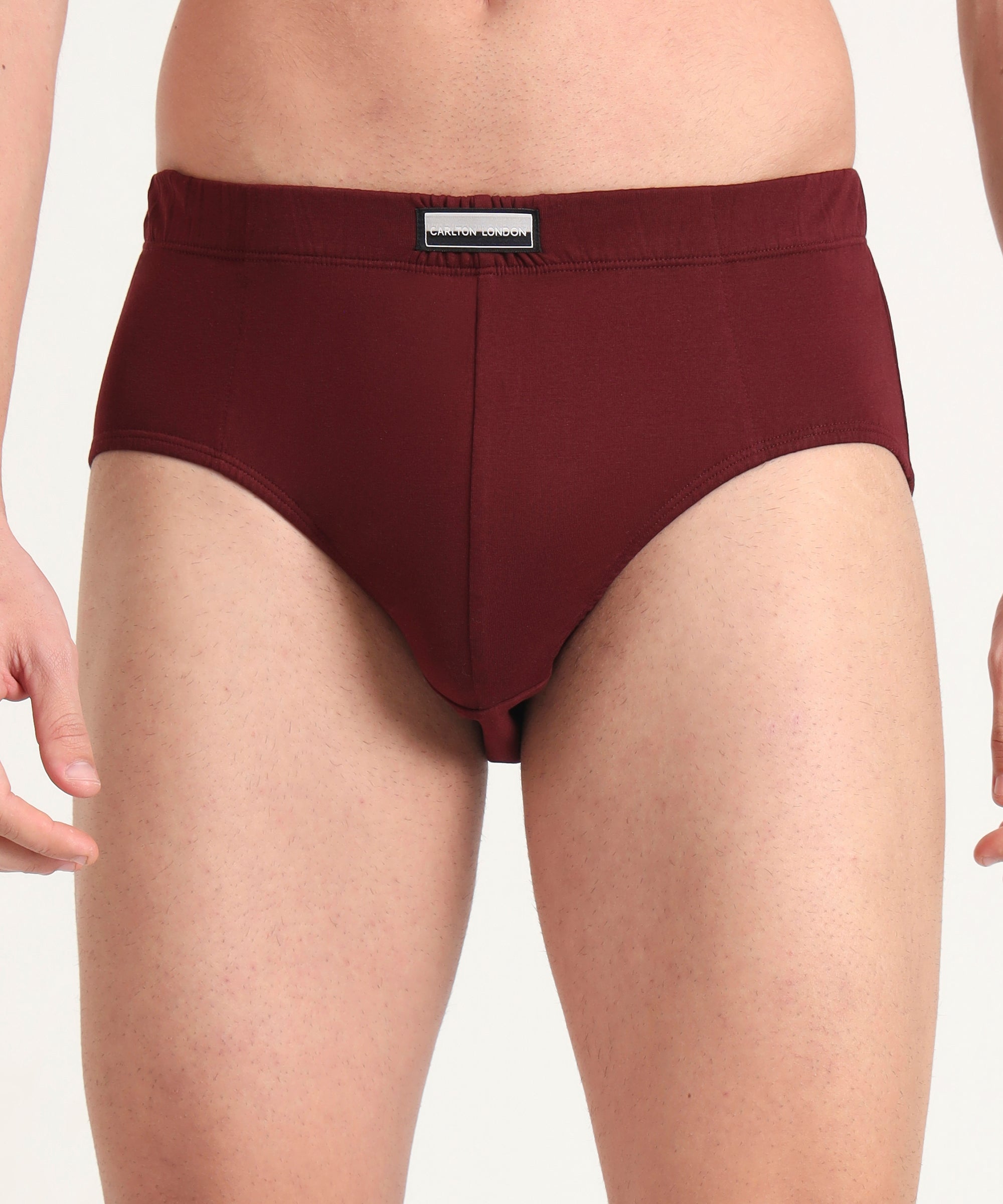 Brief Assorted Pack of 3 Cotton Spandex Fabric with Classic Fit Style 001