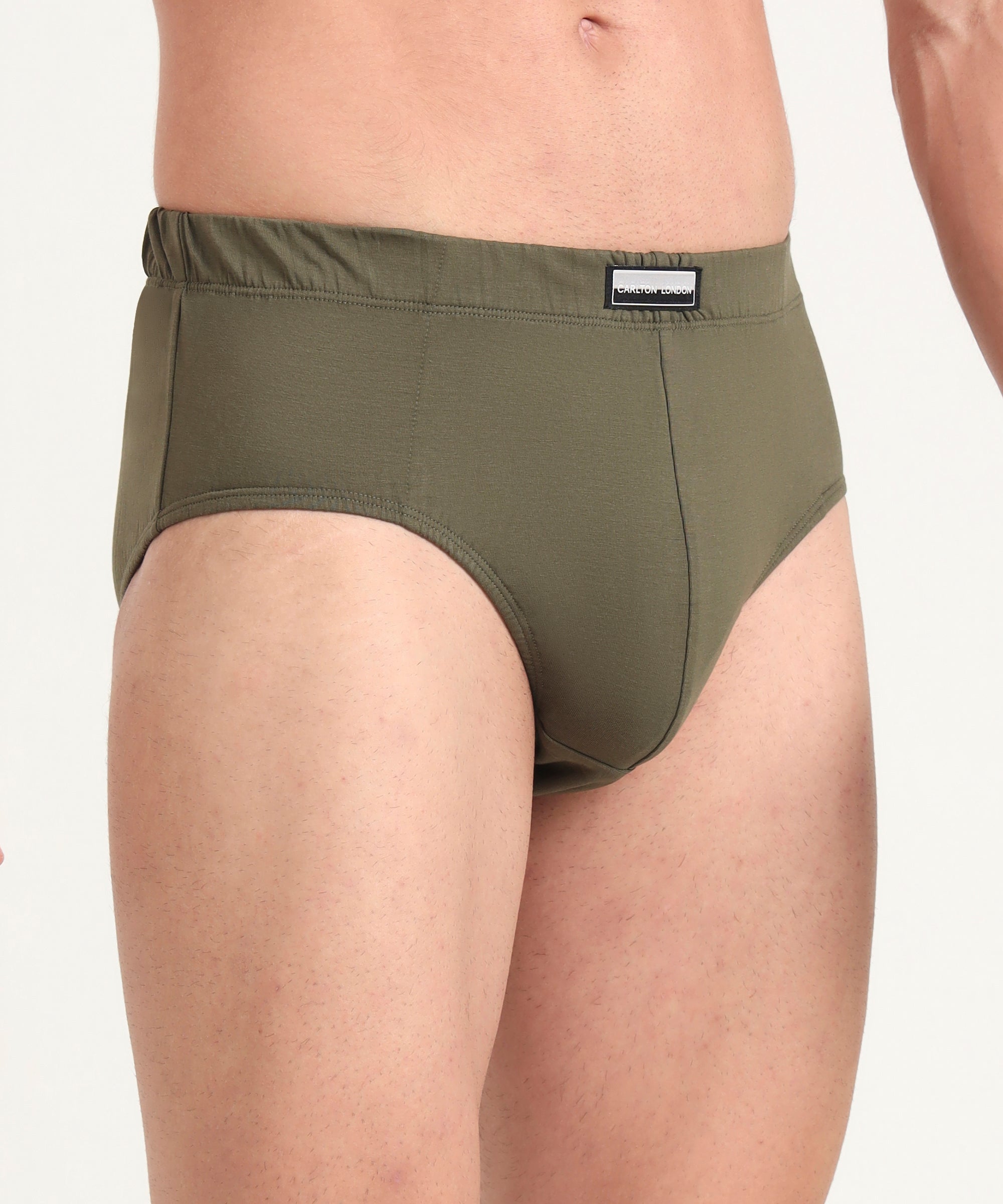 Brief Assorted Pack of 3 Cotton Spandex Fabric with Classic Fit Style 001