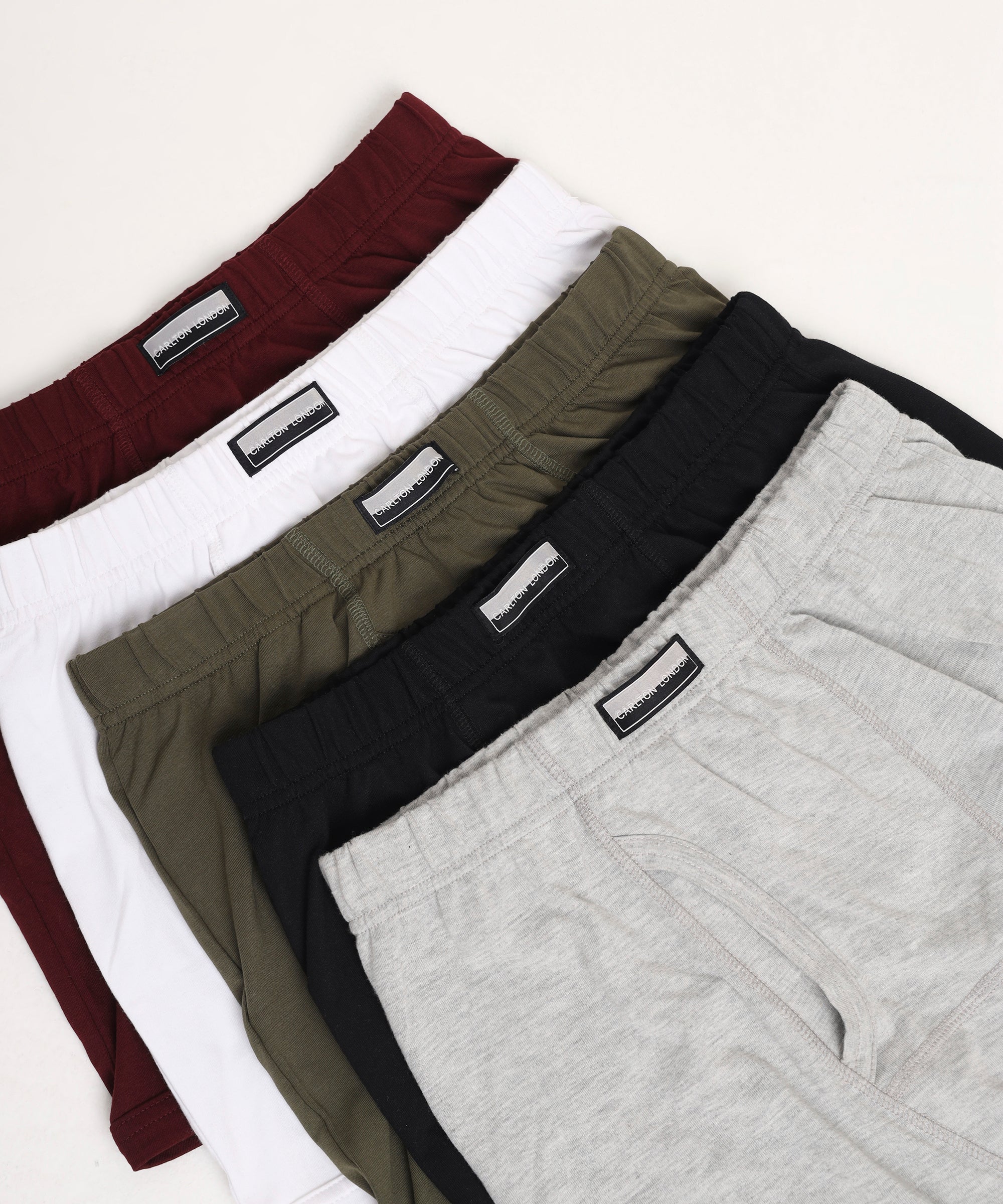 Boxer Brief Assorted Pack of 5 Cotton Spandex Fabric with Classic Fit Style 001