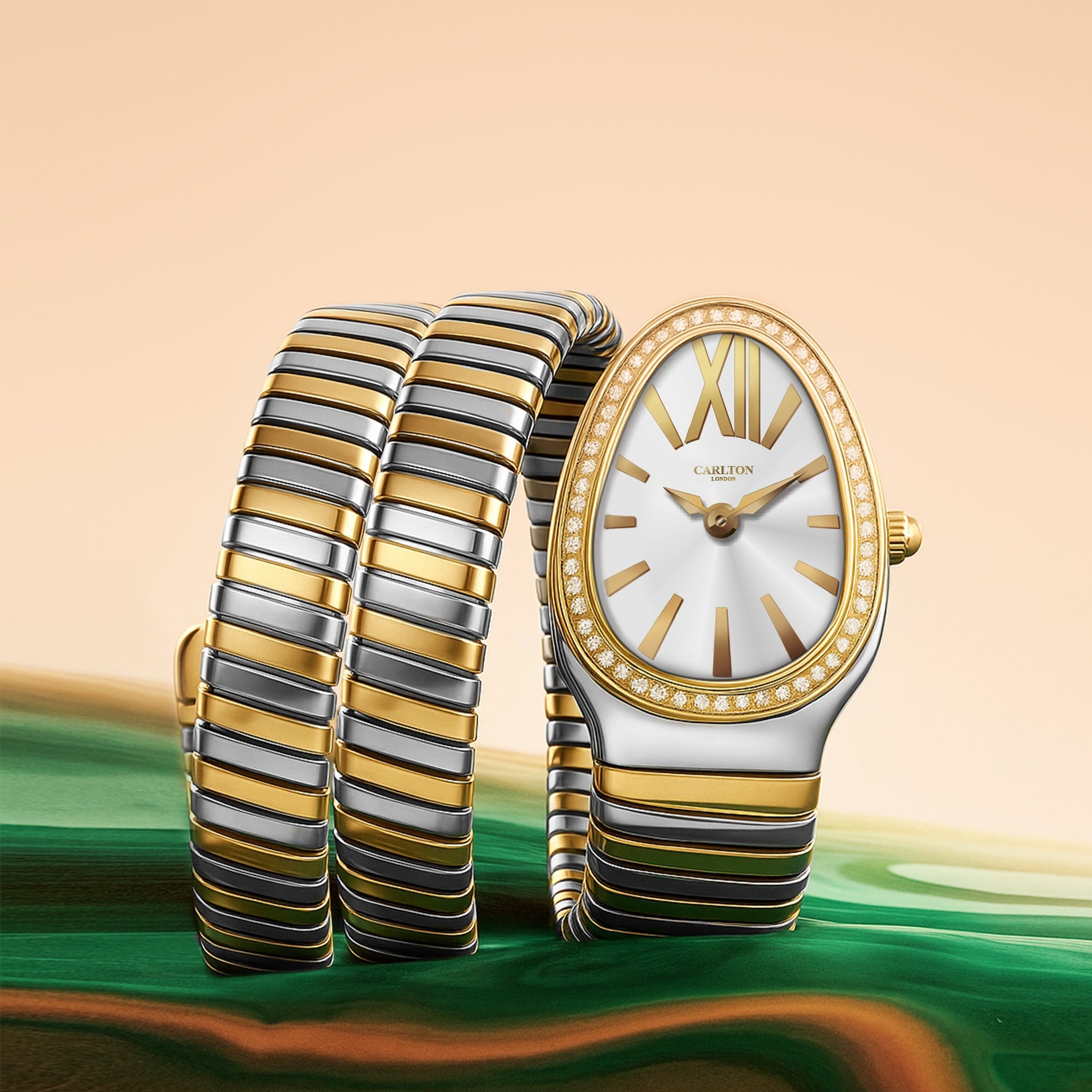 Carlton London Charmer Women Silver Stainless Steel Analog Watch - CLW-SNK-A2GL