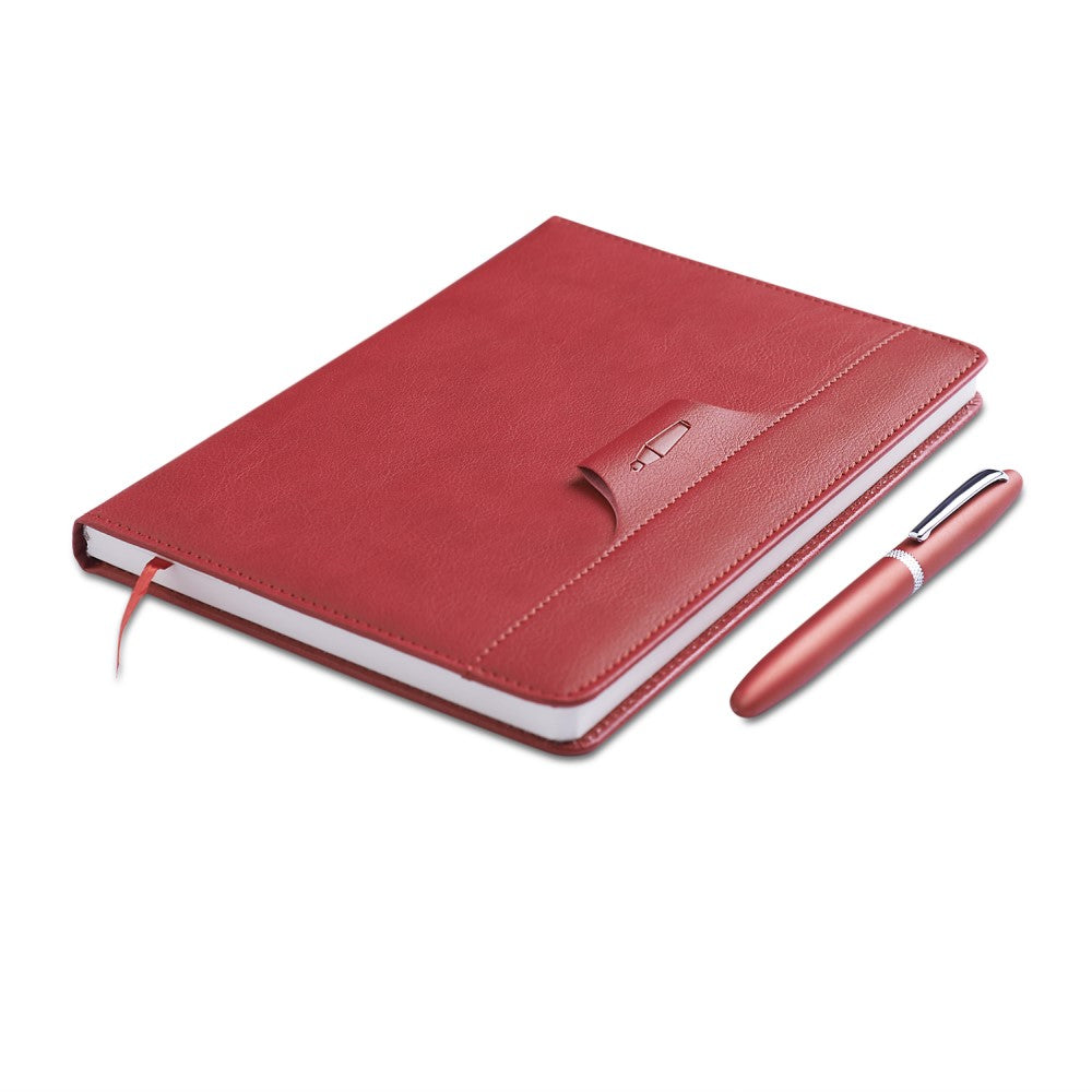 Carlton London Red Magnet Pen with One Diary - Stylish Writing Set for Daily Inspiration