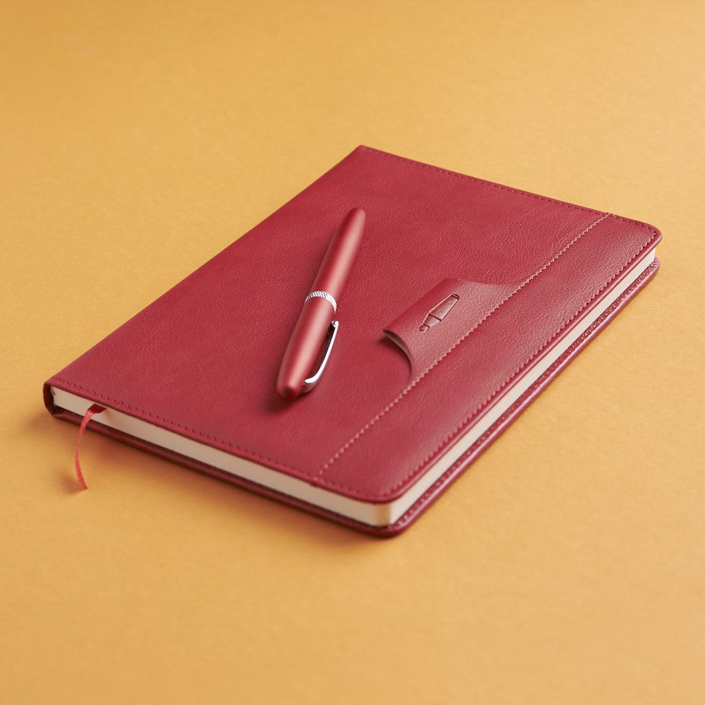 Carlton London Red Magnet Pen with One Diary - Stylish Writing Set for Daily Inspiration