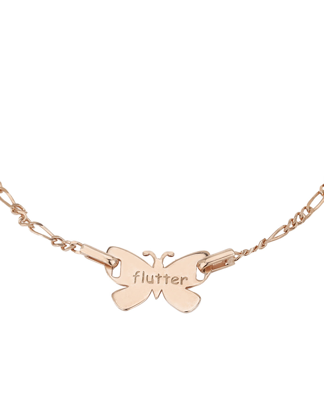 Carlton London 925 Sterling Silver Rhodium Plated Butterfly Charm Bracelet