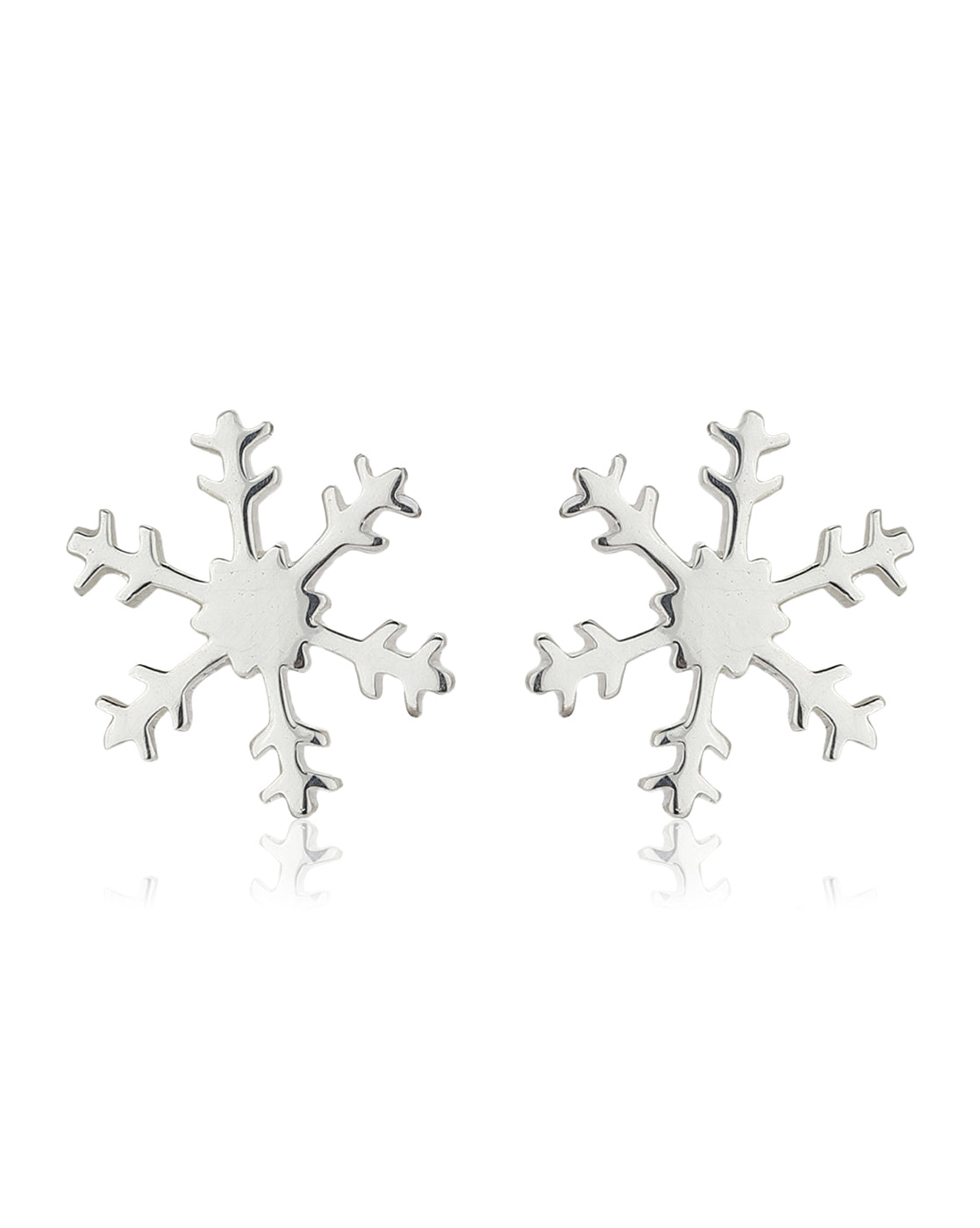 Carlton London 925 Sterling Silver Rhodium Plated Floral Stud Earring For Women