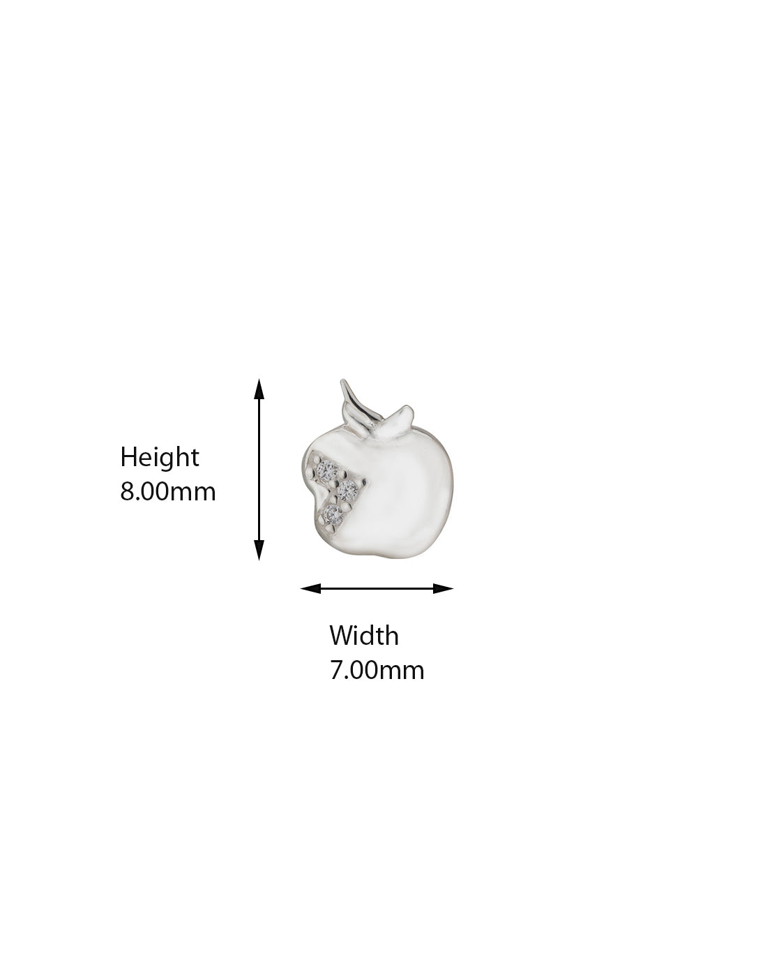 Carlton London 925 Sterling Silver Rhodium Plated Contemporary Cz Studs For Girl