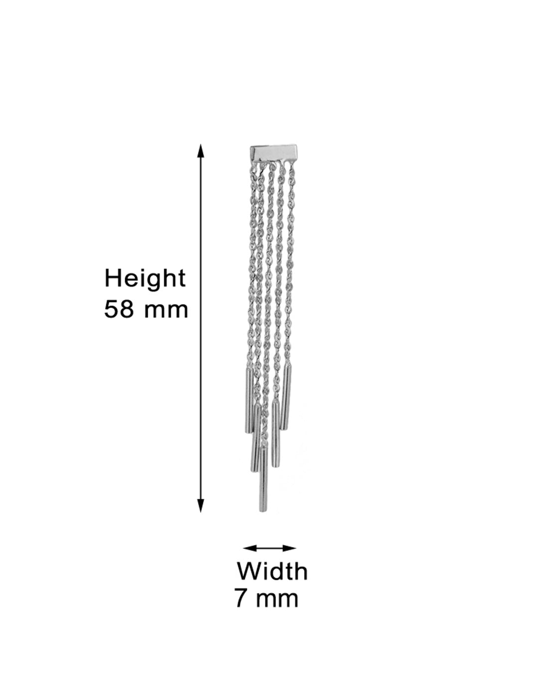 Carlton London 925 Sterling Silver Rhodium Plated Drop Earring For Women