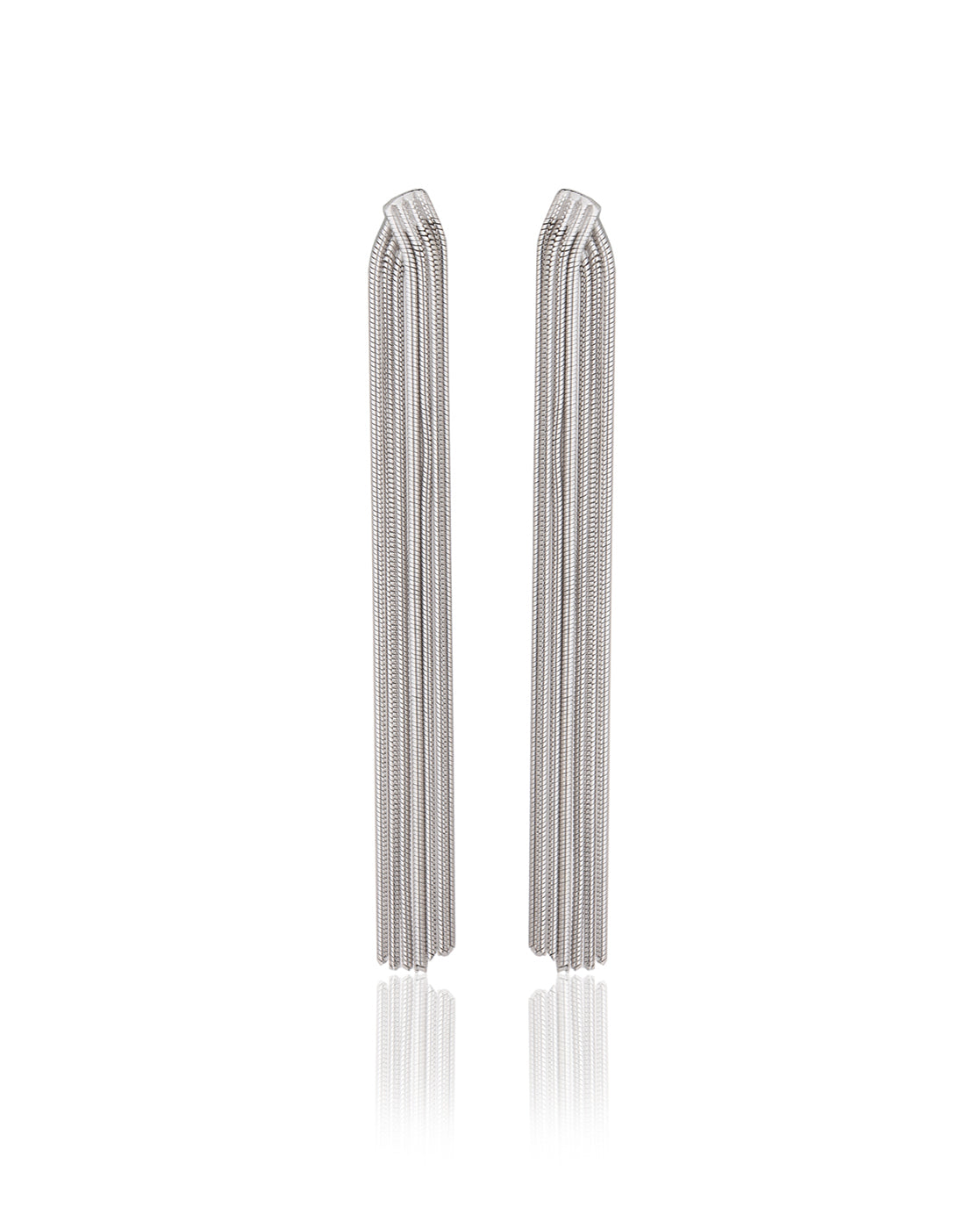 Carlton London 925 Sterling Silver Rhodium Plated Tasselled Drop Earring For Women