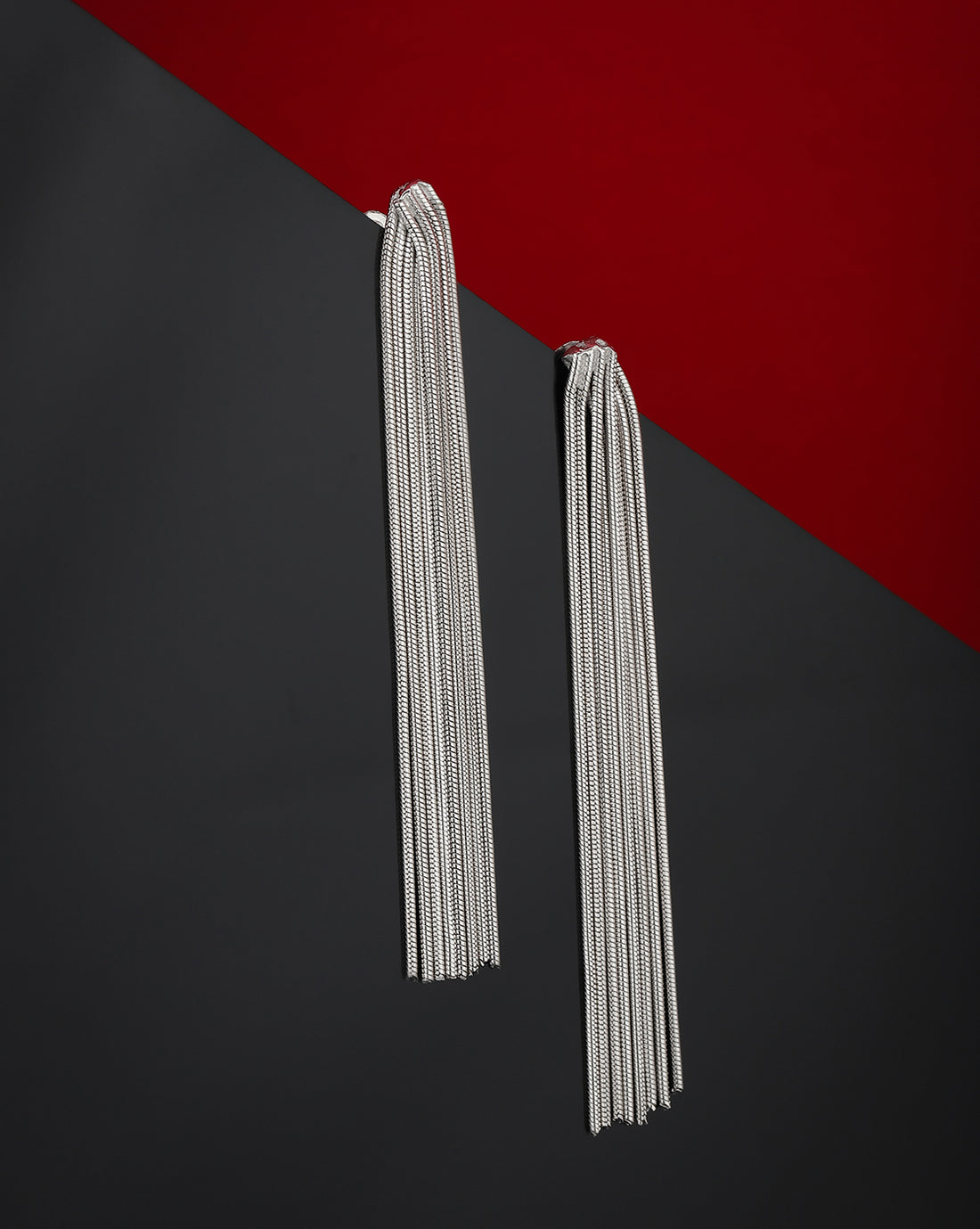 Carlton London 925 Sterling Silver Rhodium Plated Tasselled Drop Earring For Women