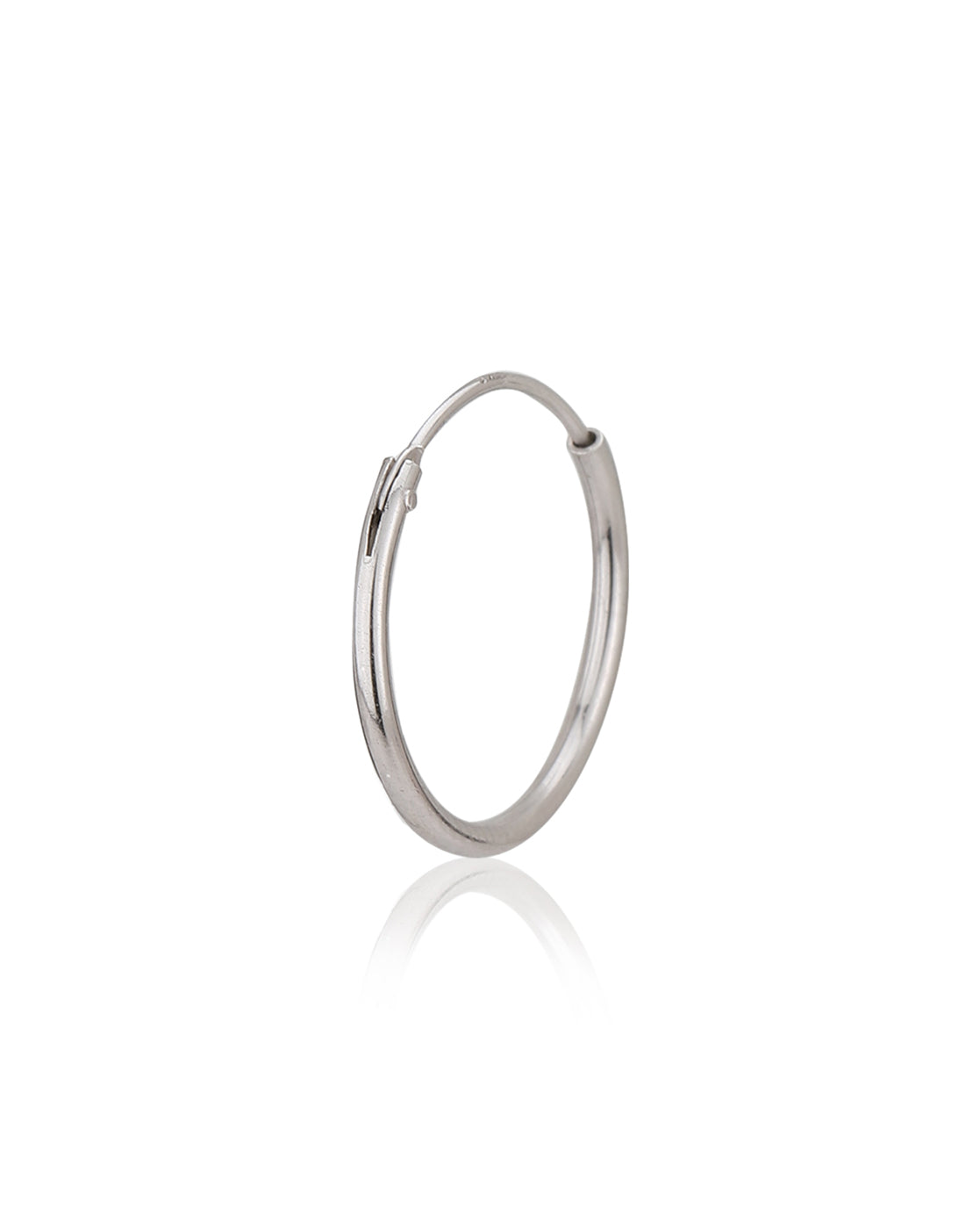 Carlton London 925 Sterling Silver Rhodium Plated Circular Hoop Earring For Women