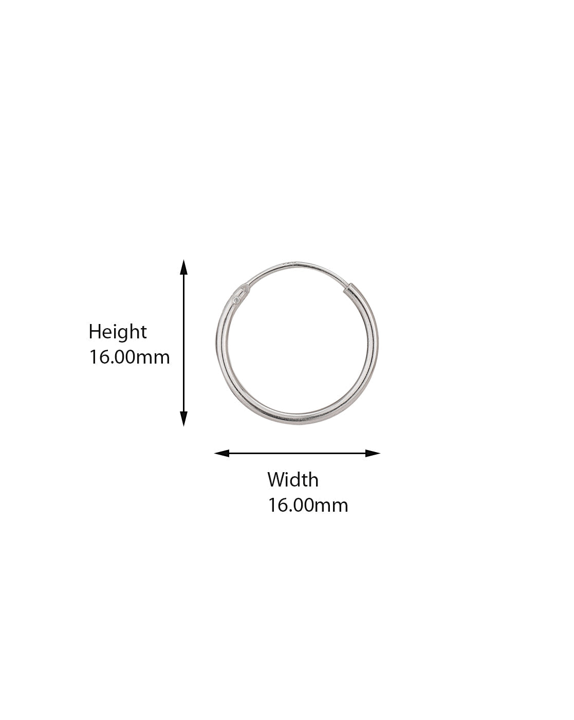 Carlton London 925 Sterling Silver Rhodium Plated Circular Hoop Earring For Women