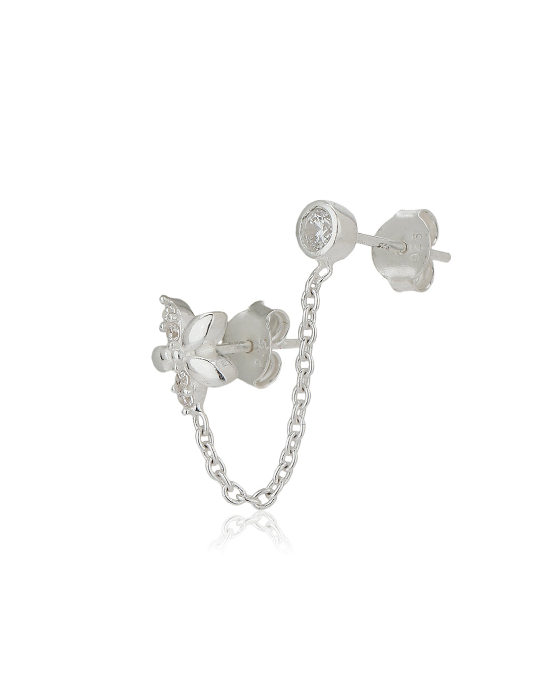 Carlton London 925 Sterling Silver Rhodium Plated Stud Earring For Women