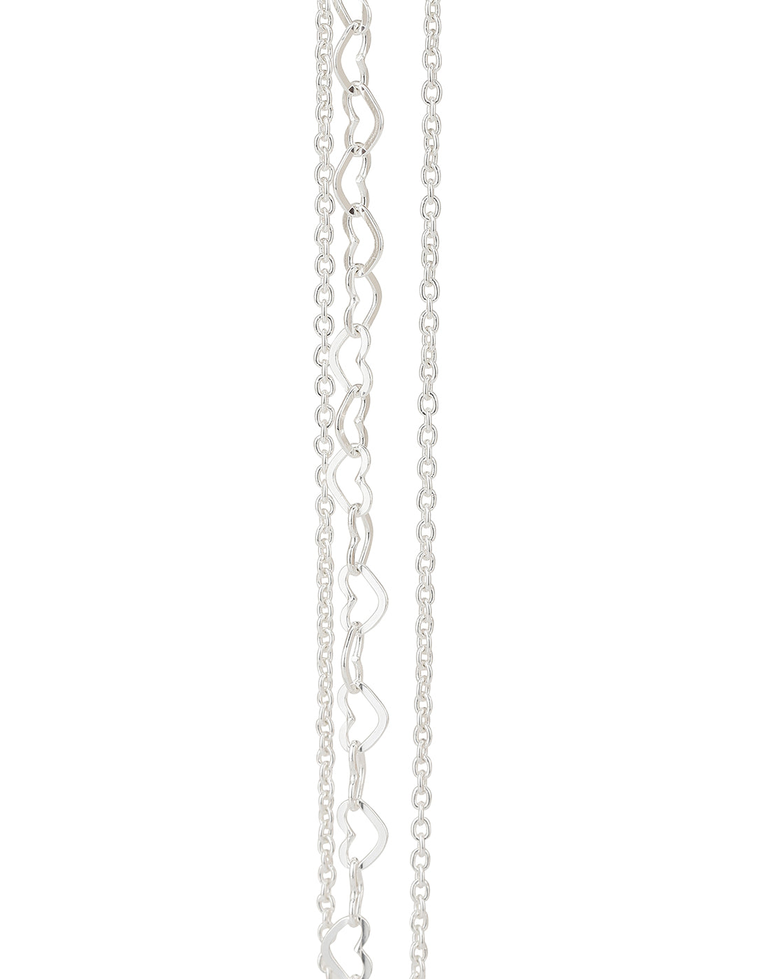 Carlton London 925 Sterling Silver Rhodium Plated Multistranded Bracelet