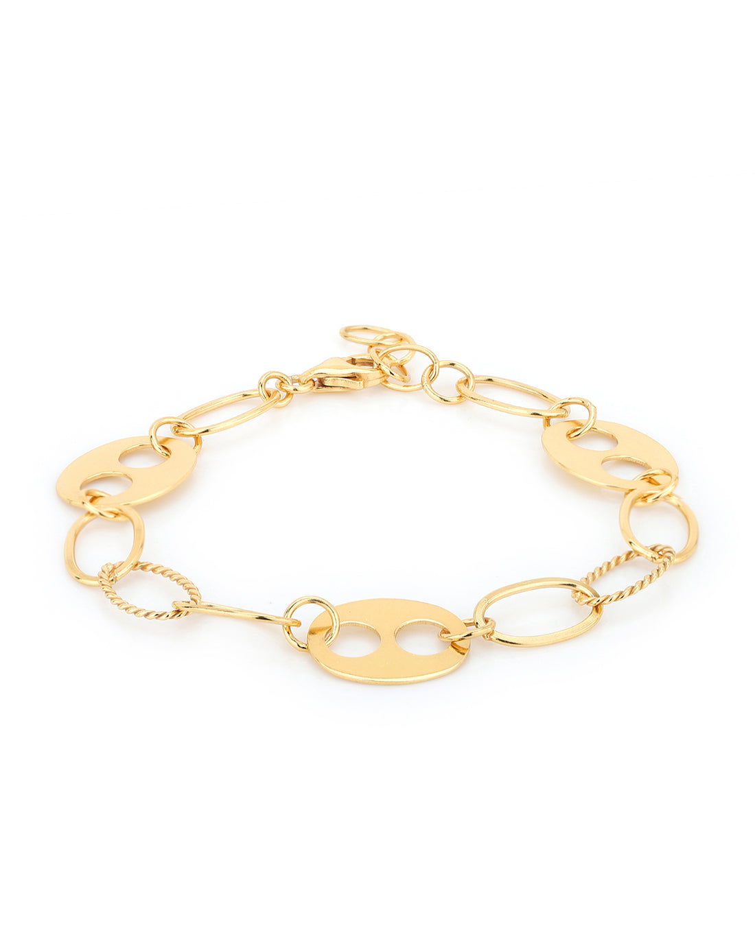 Carlton London-Gold Plated Link Bracelet For Women