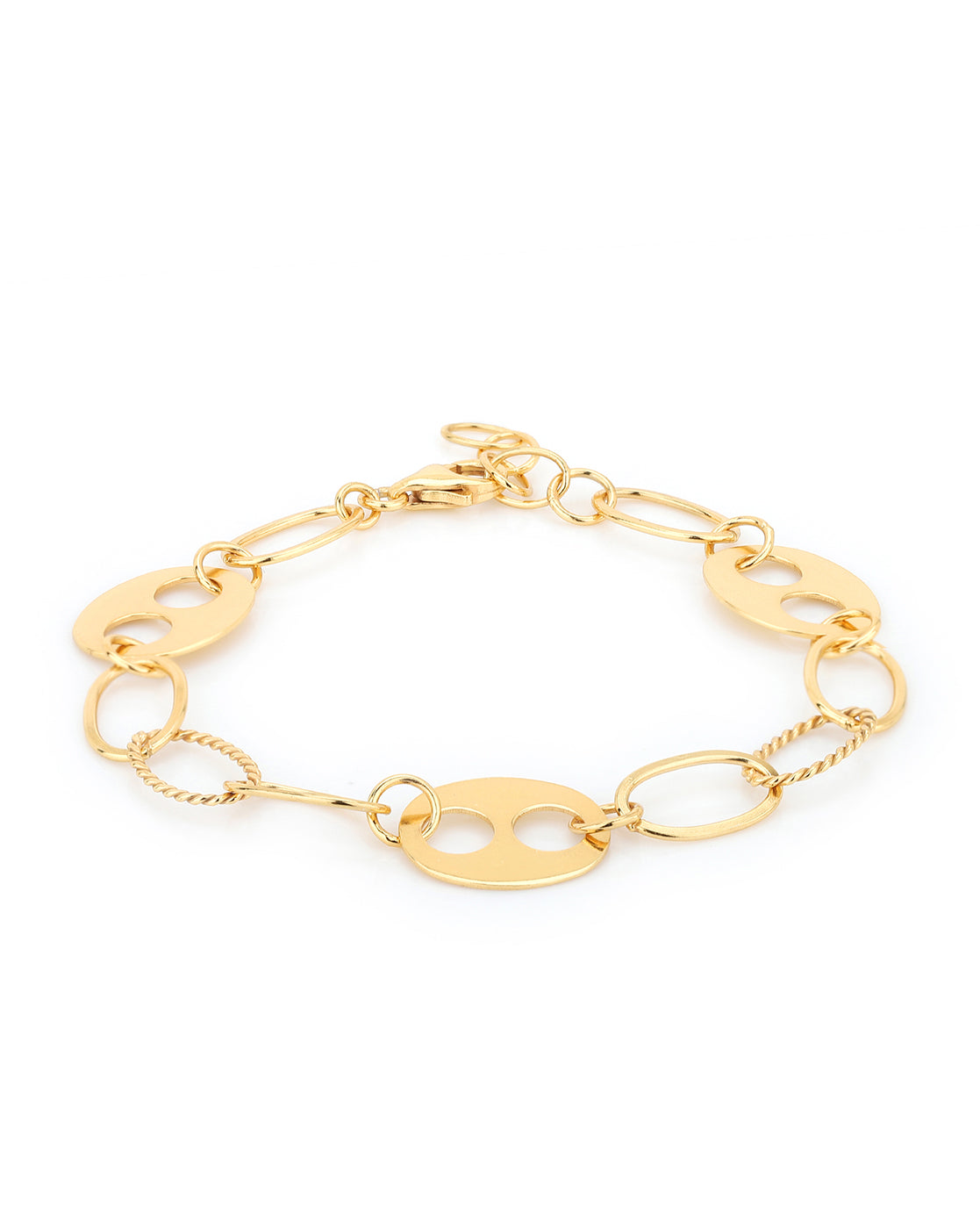 Carlton London-Gold Plated Link Bracelet For Women