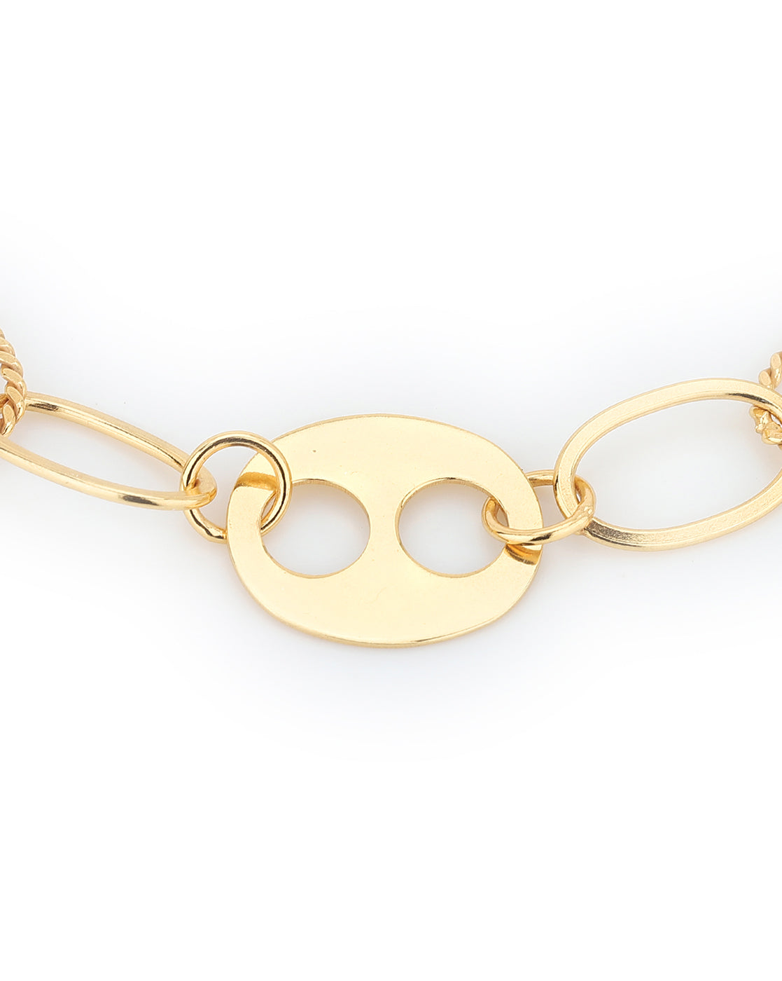 Carlton London-Gold Plated Link Bracelet For Women