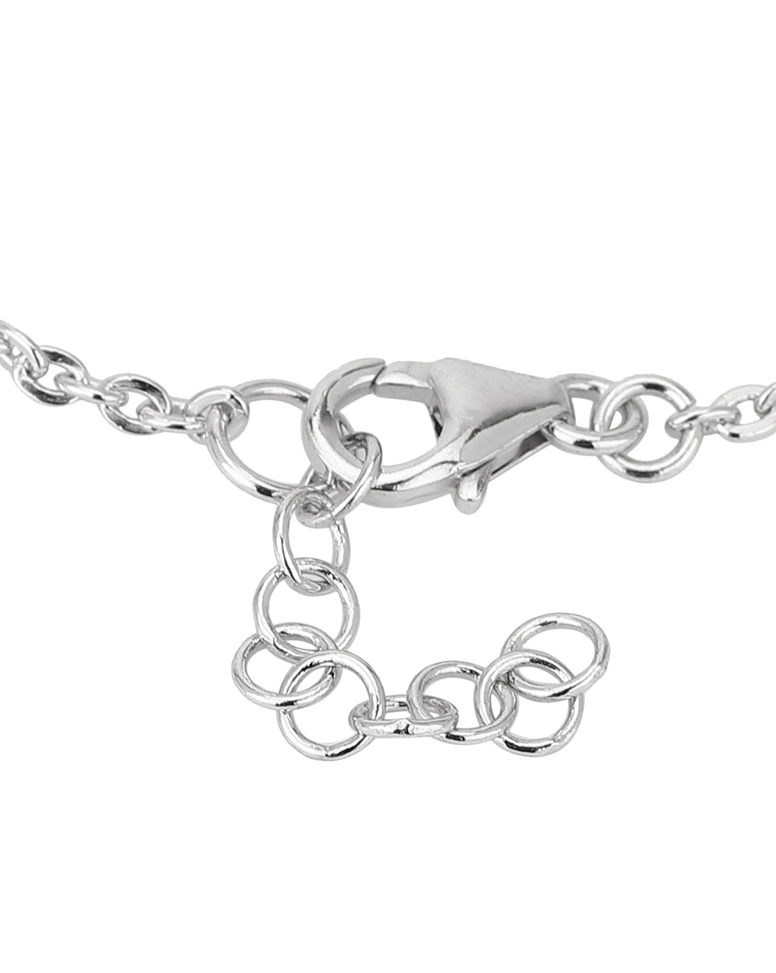 Carlton London Rhodium Plated With Pearl Bracelet For Women