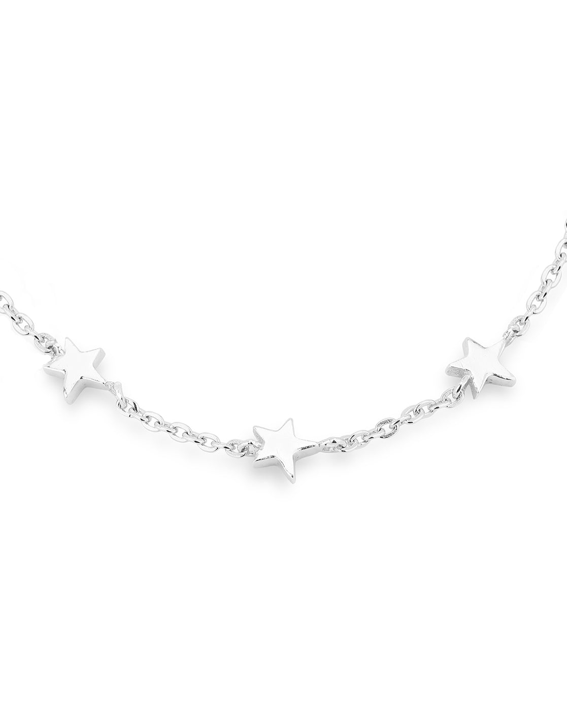 Carlton London Rhodium Plated With Star Bracelet For Women